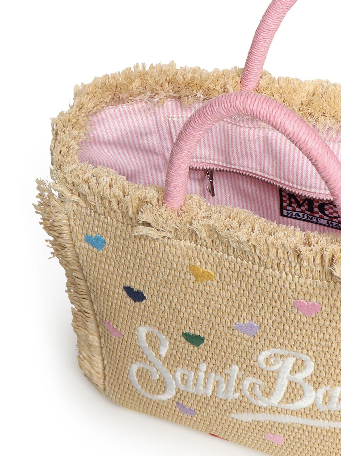 Borsa Colette in tessuto effetto paglia