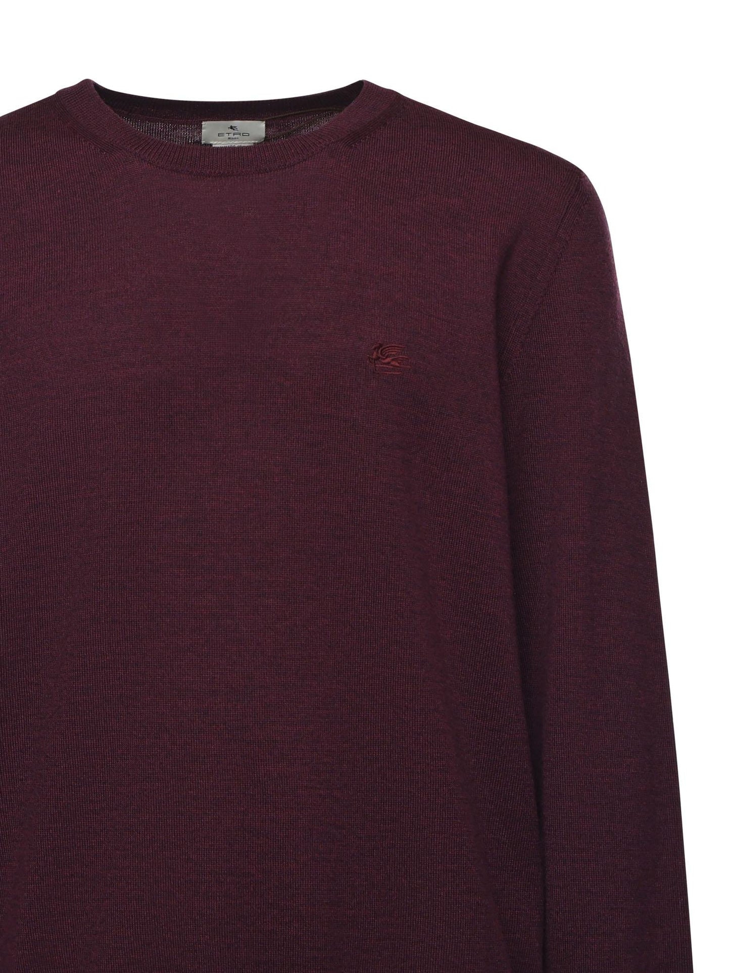 Maglione in lana con monogram ricamato