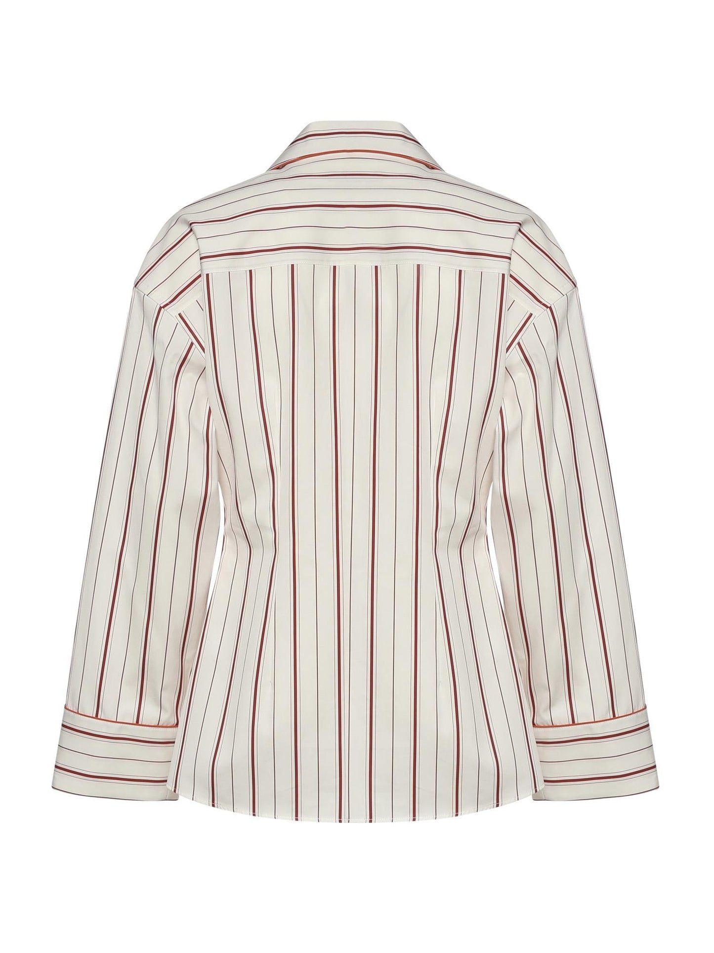 Camicia a righe in popeline