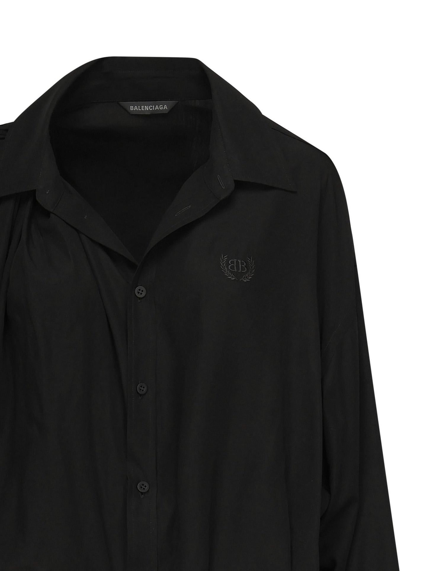 Camicia monospalla in popeline