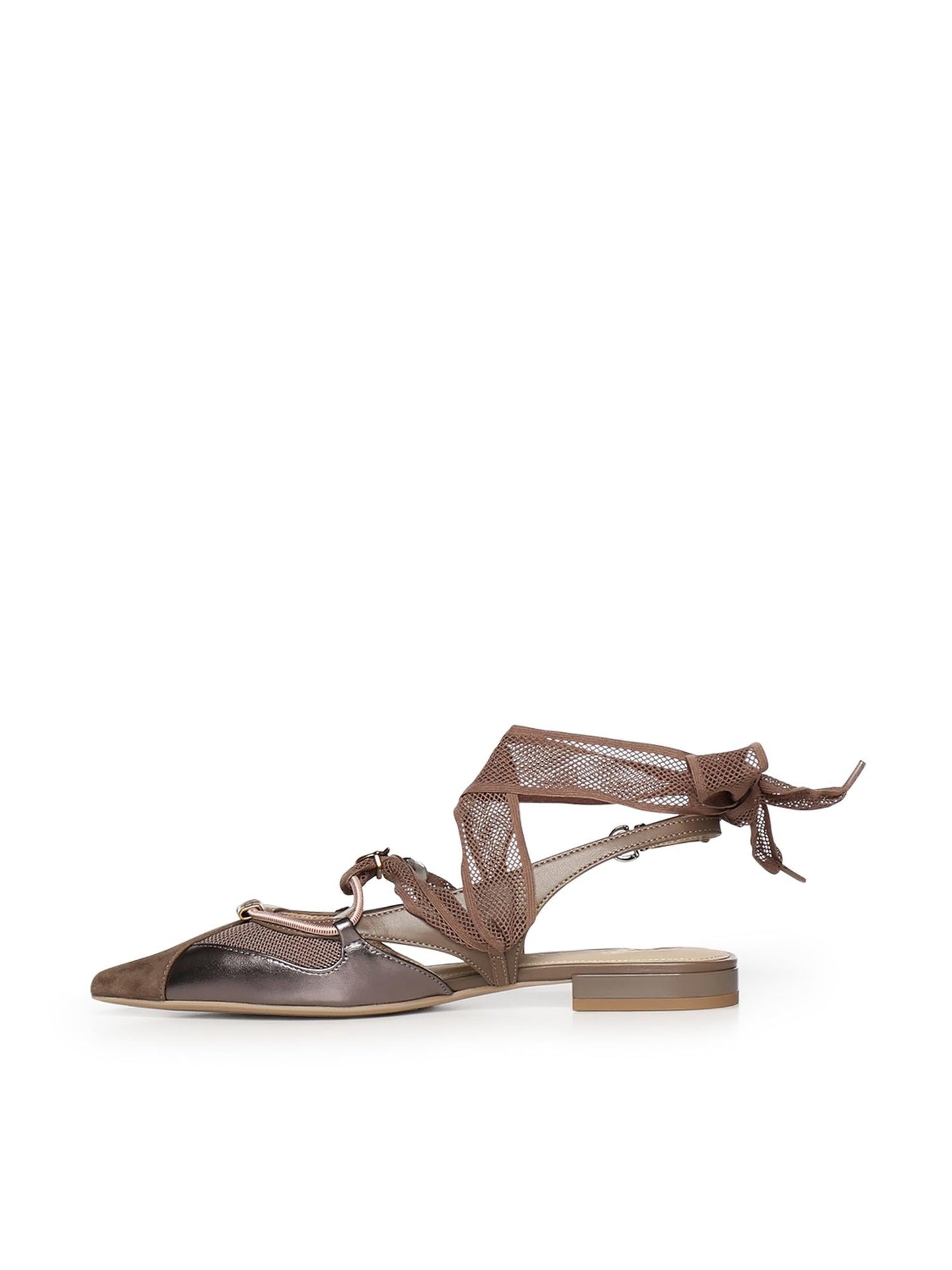 Ballerine slingback con lacci
