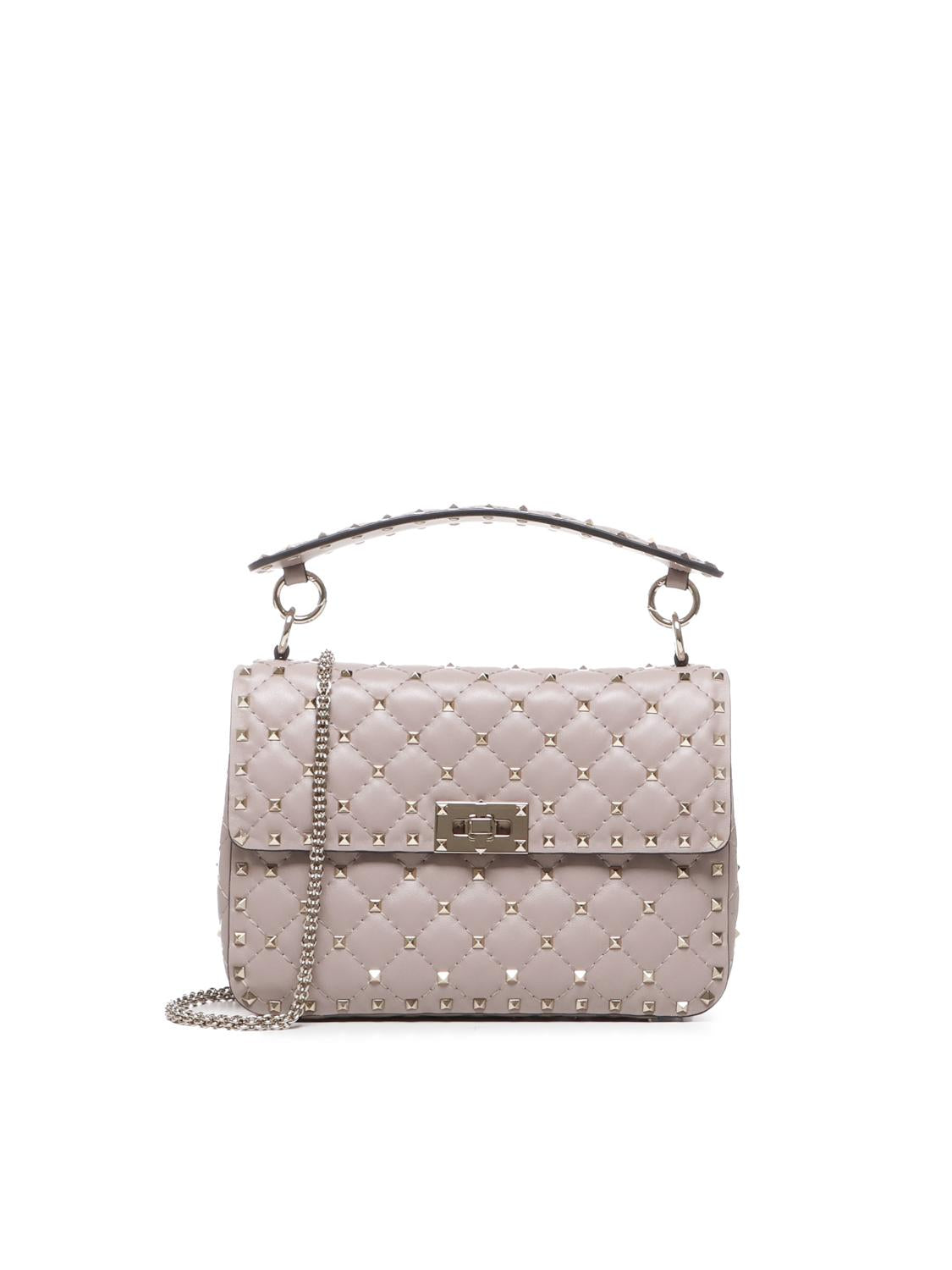 Borsa media con catena Rockstud Spike