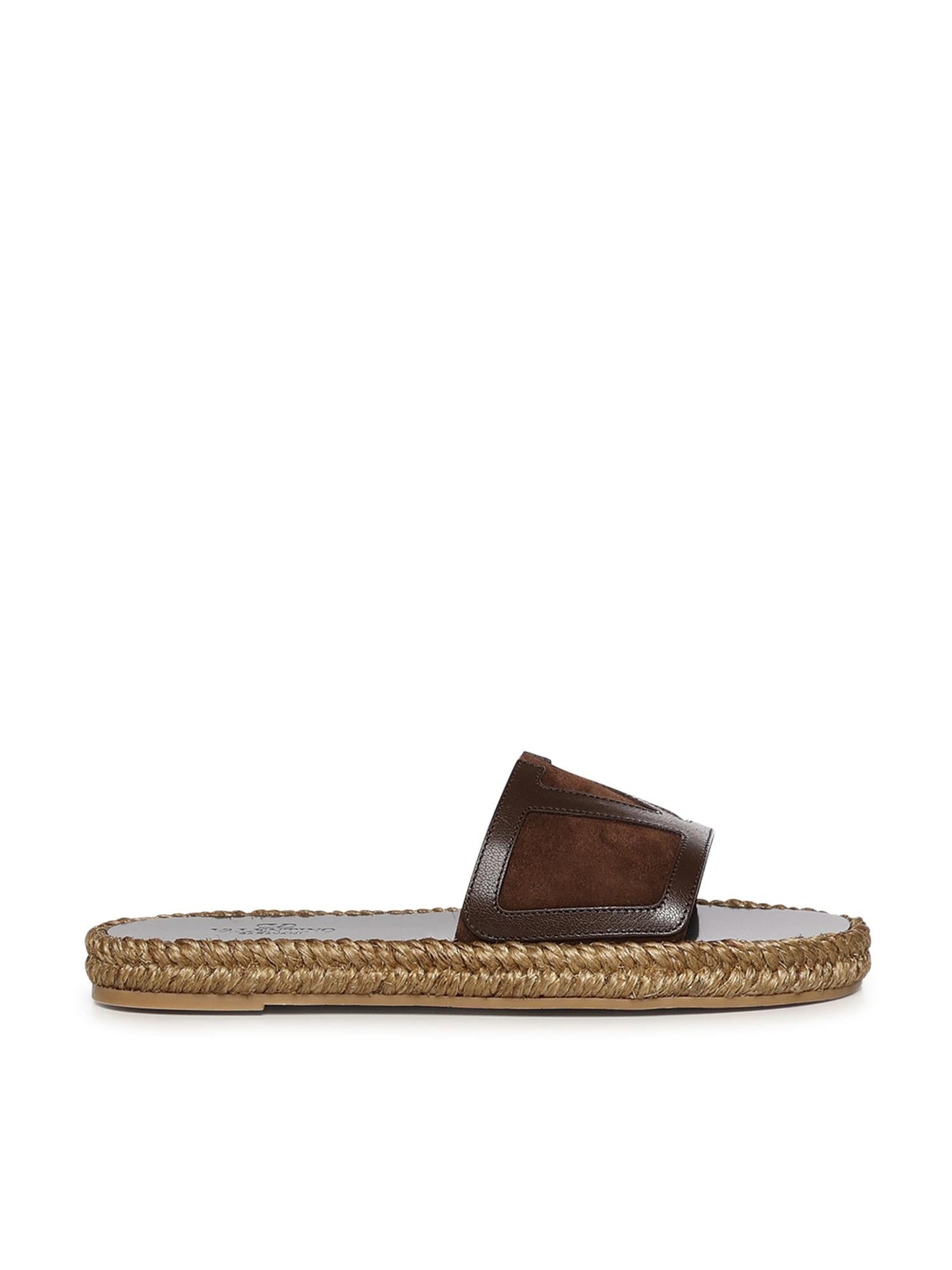 Sandalo slide in suede