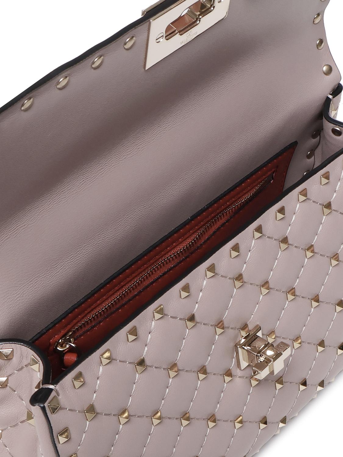 Borsa media con catena Rockstud Spike