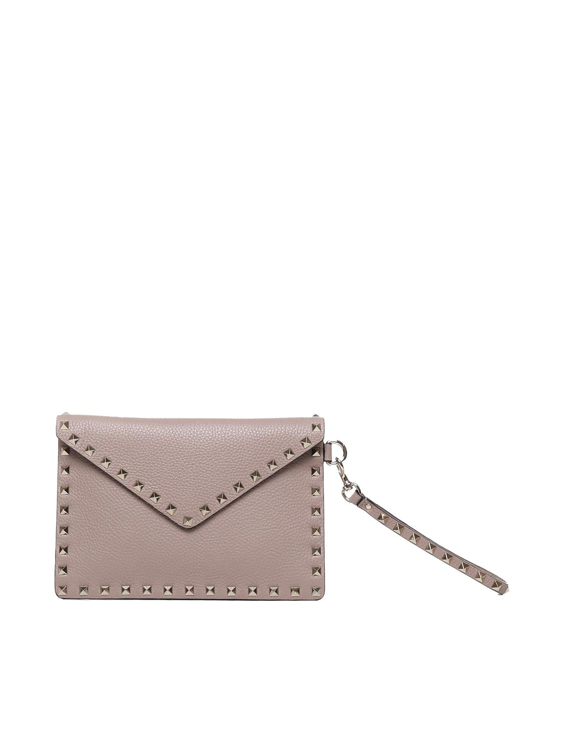 Pouch Rockstud in vitello granato
