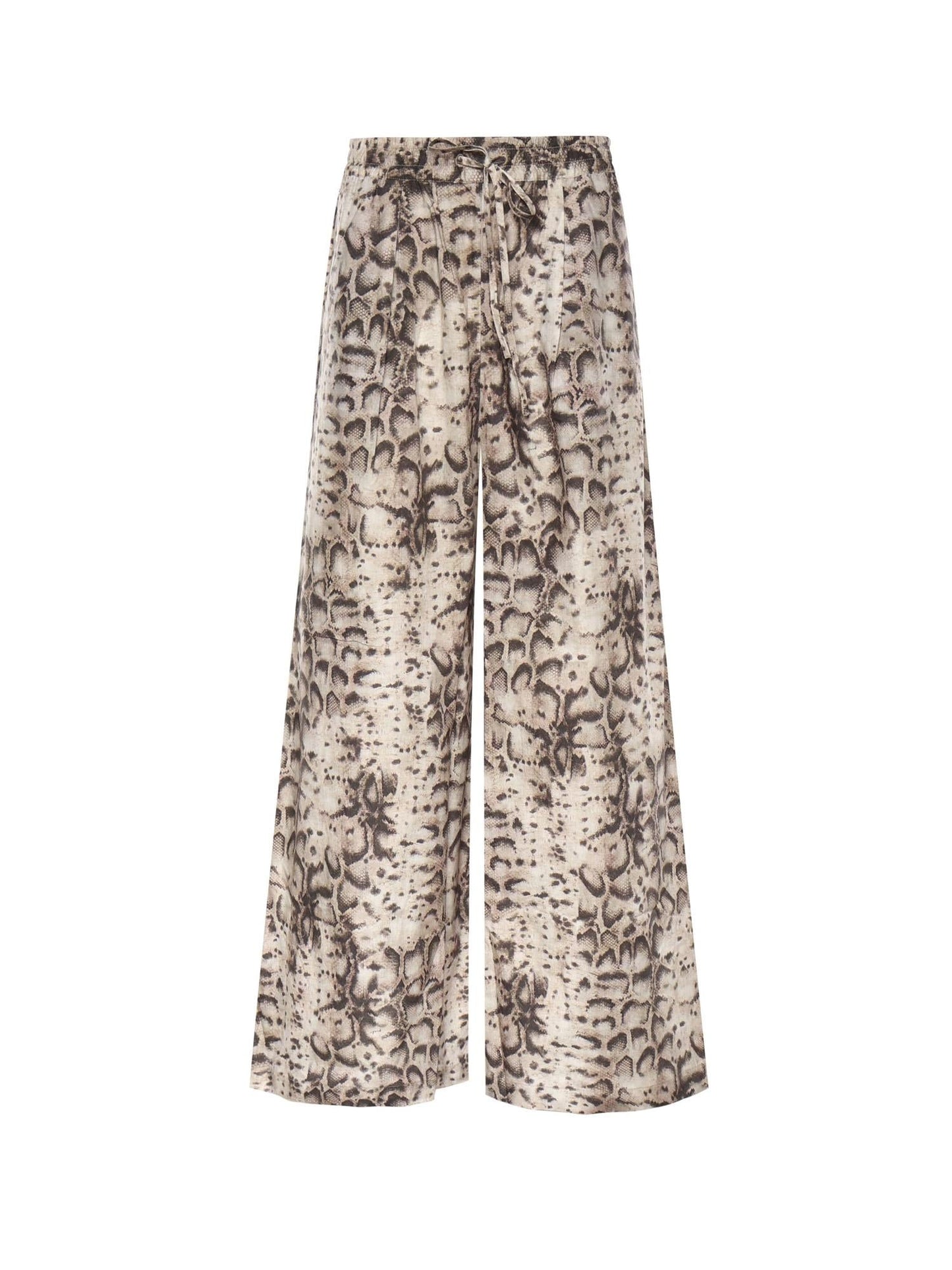Pantaloni ampi con stampa snake