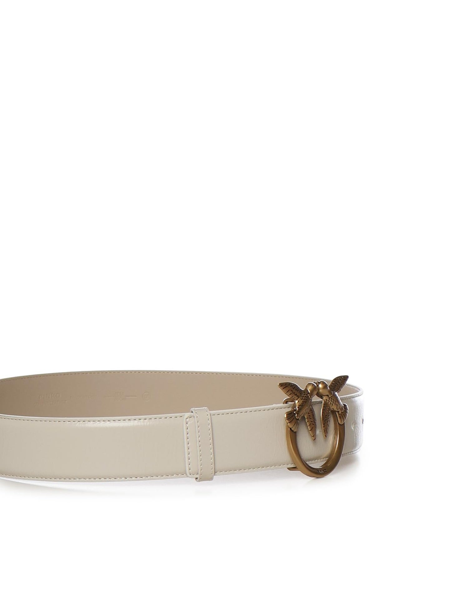 Cintura in pelle con logo