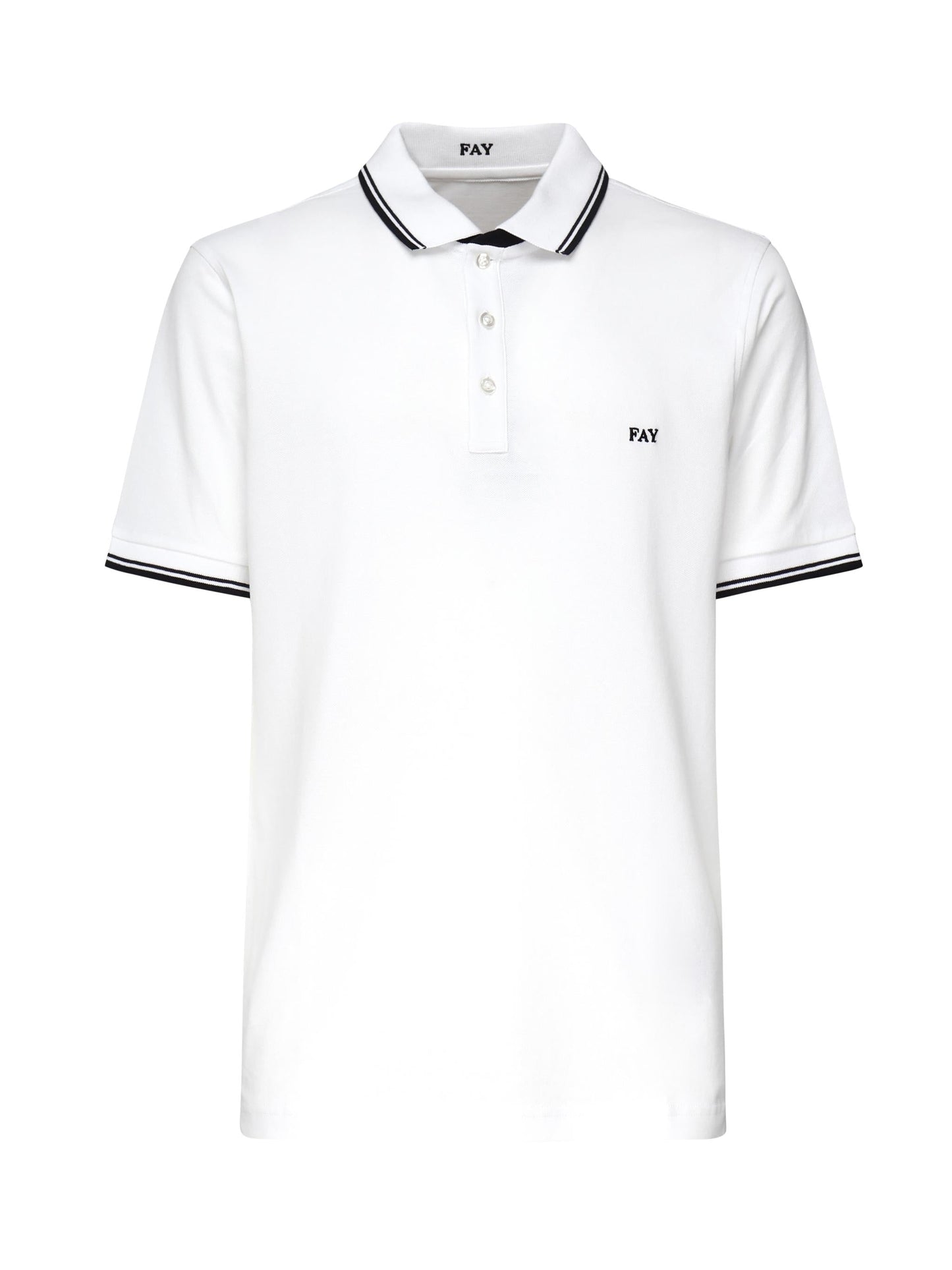 Polo in piqué con righe