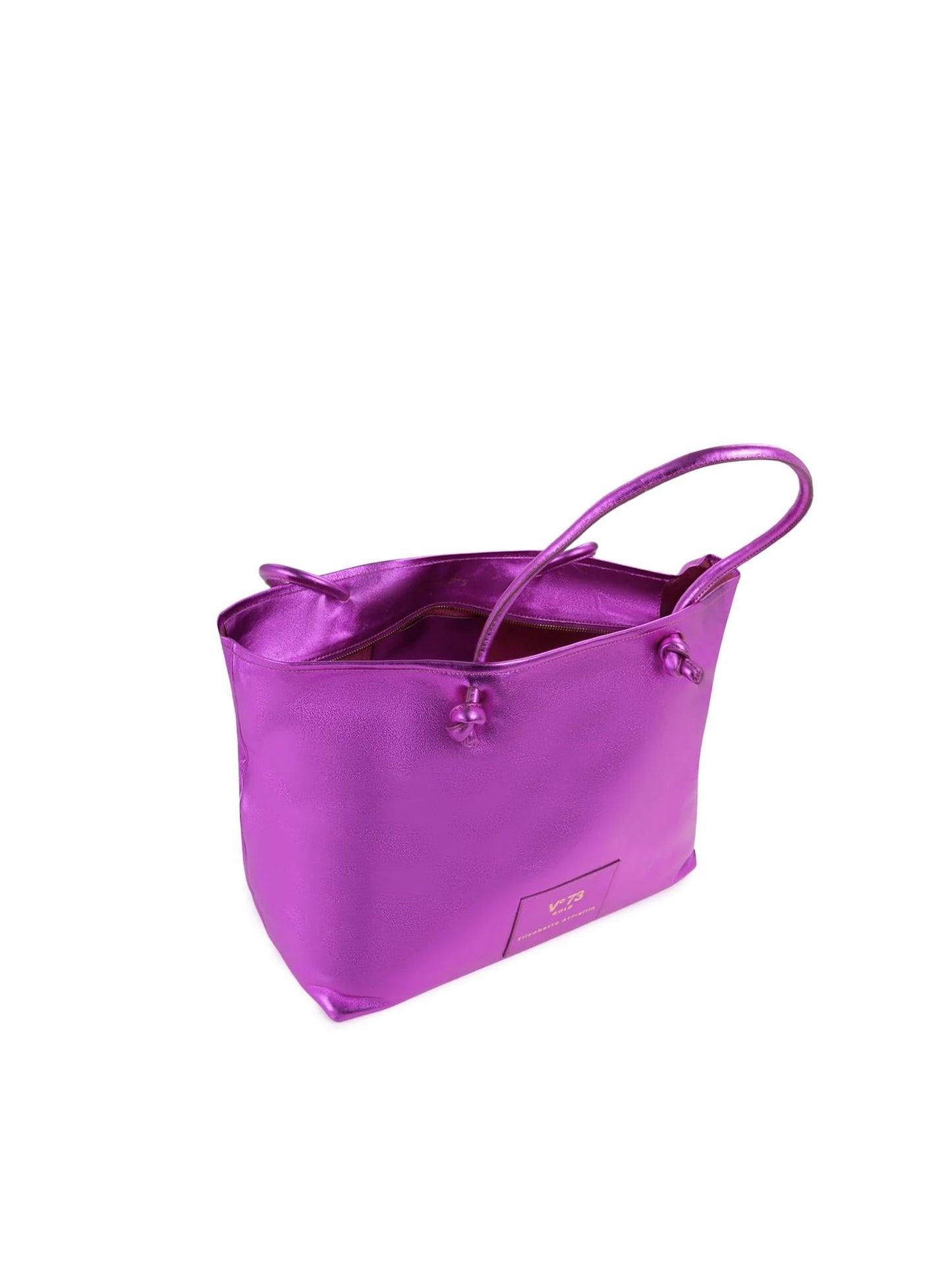 Borsa shopping in pelle con logo