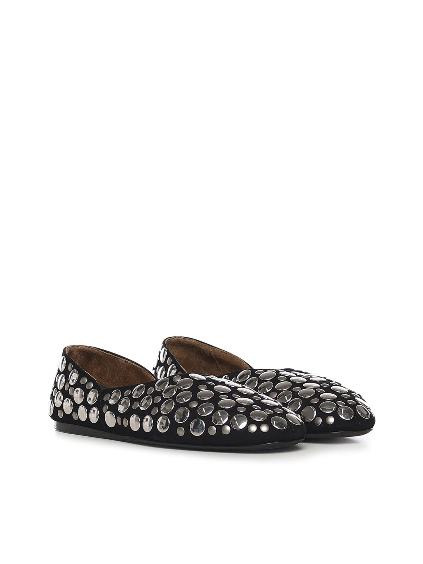 Ballerine Jane in pelle scamosciata con borchie