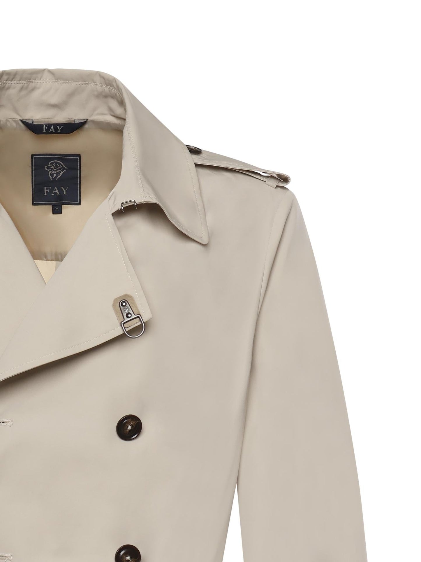 Trench in microfaille misto cotone