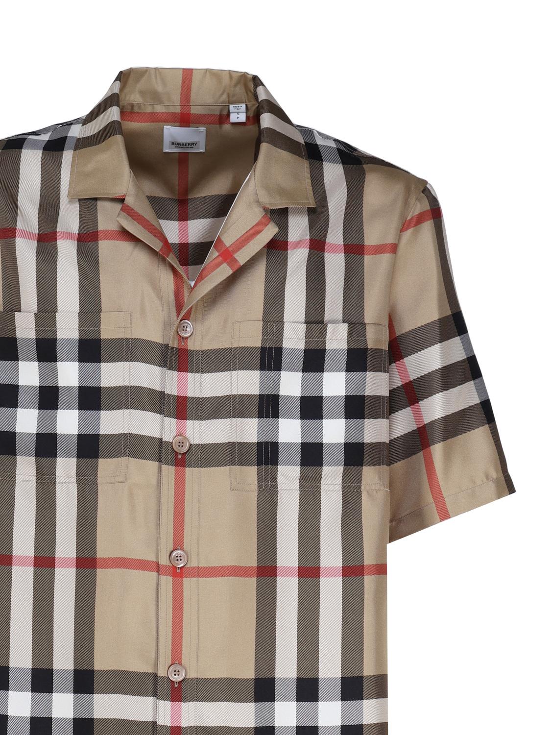 Camicia bowling in twill di seta