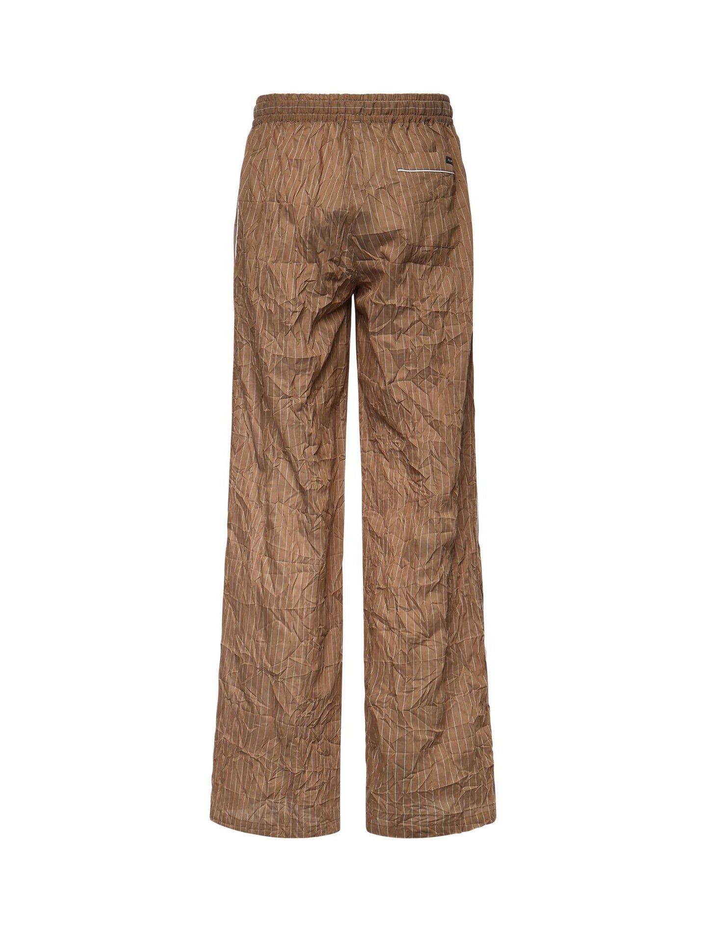 Pantaloni vanity in tessuto rigato froissé