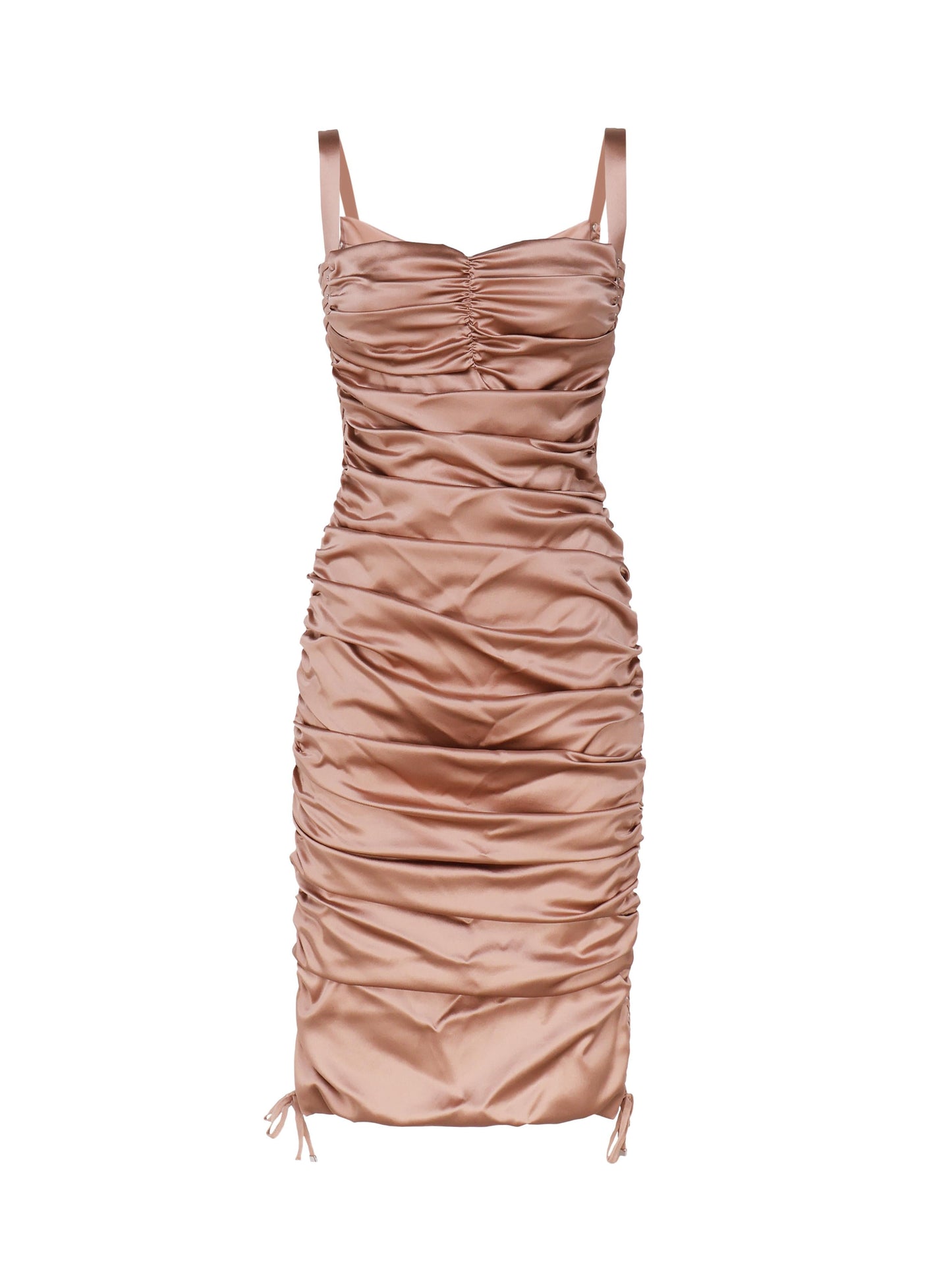 Abito midi in seta stretch