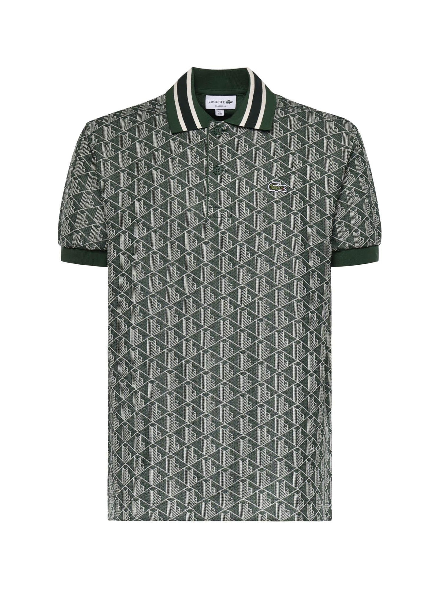 Polo in jacquard con monogramma
