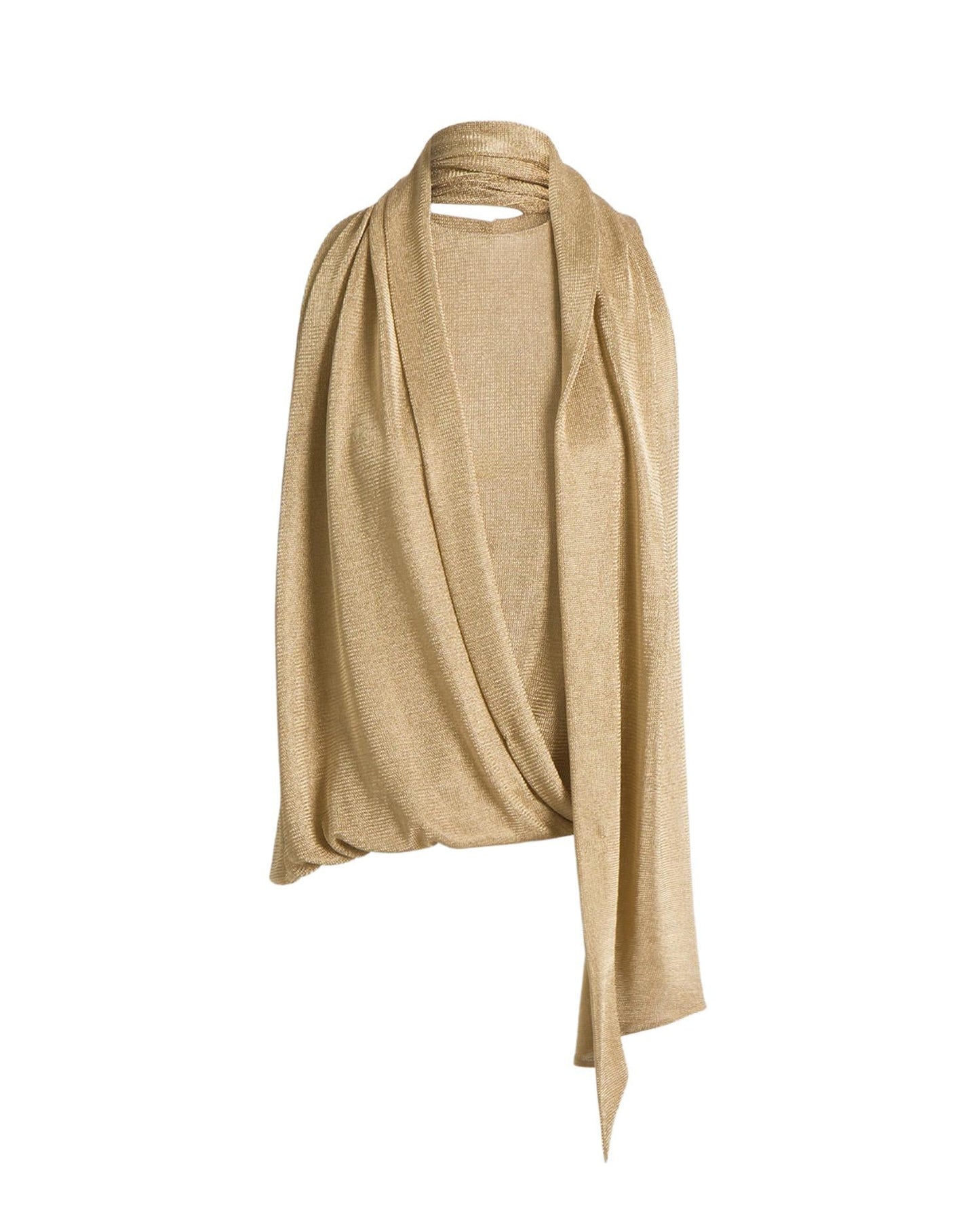 Top in rete di lurex con sciarpina