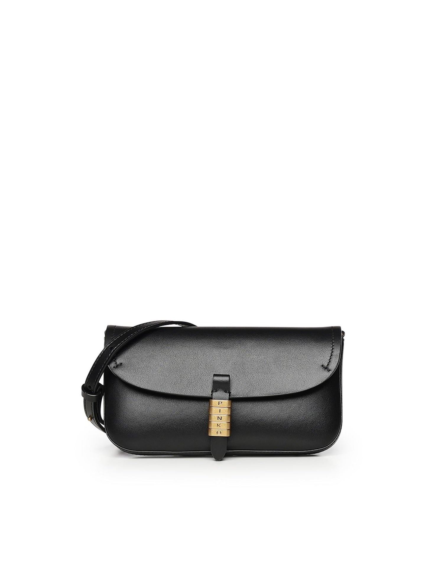 Borsa a spalla media Saddle Flat in pelle