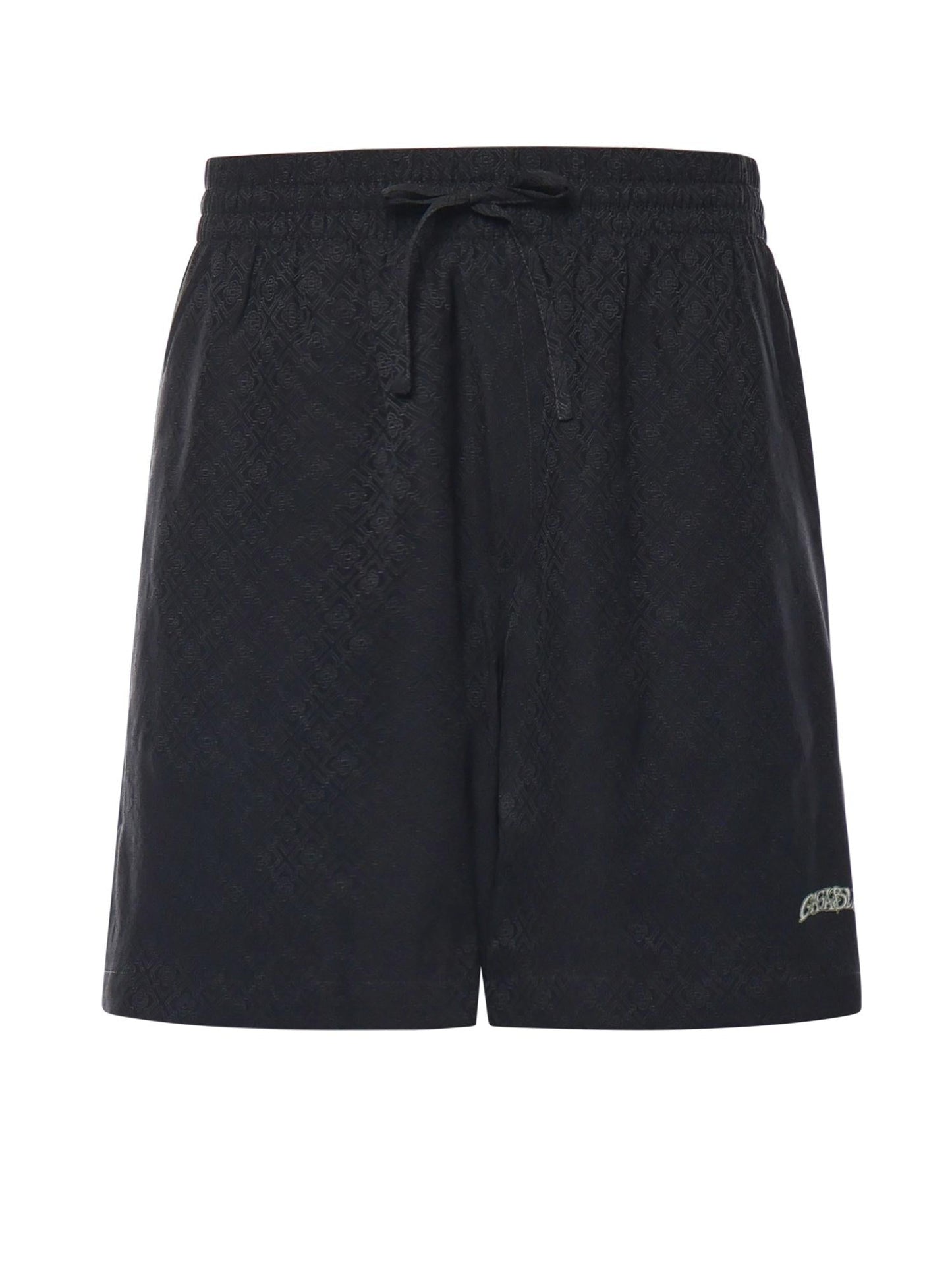 Shorts in seta con logo