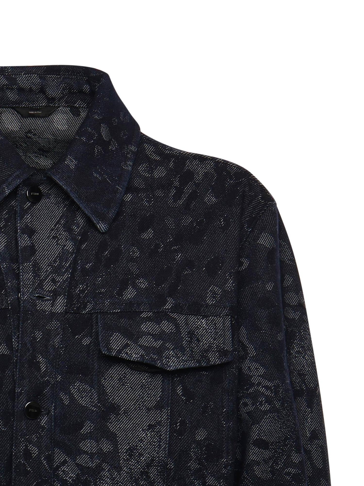 Giacca in denim jacquard