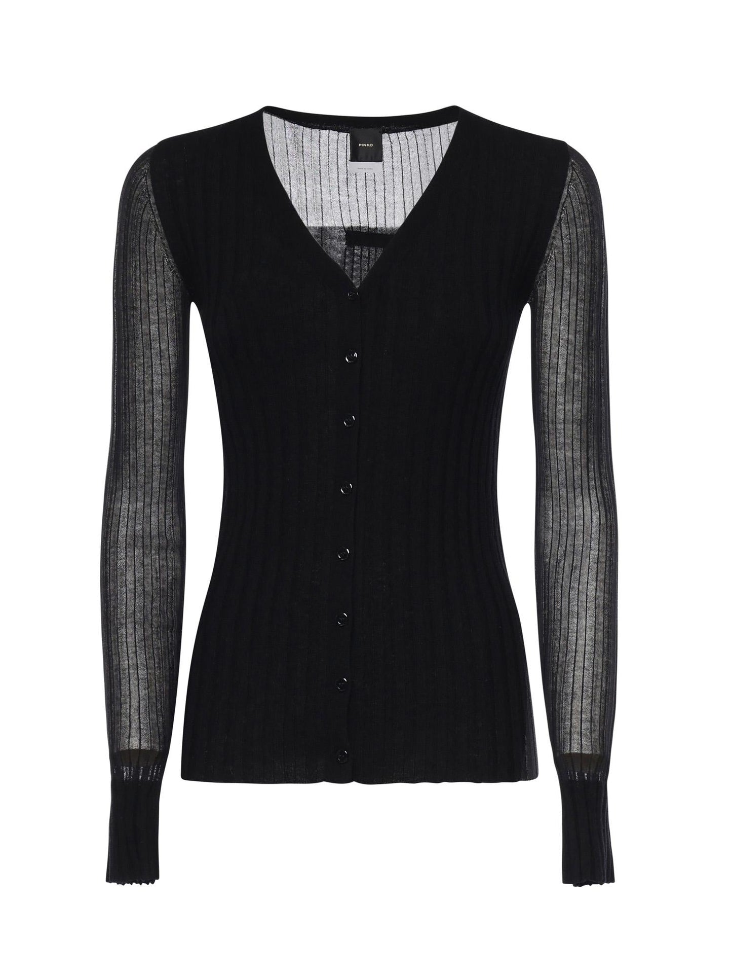 Cardigan in maglia leggera a coste