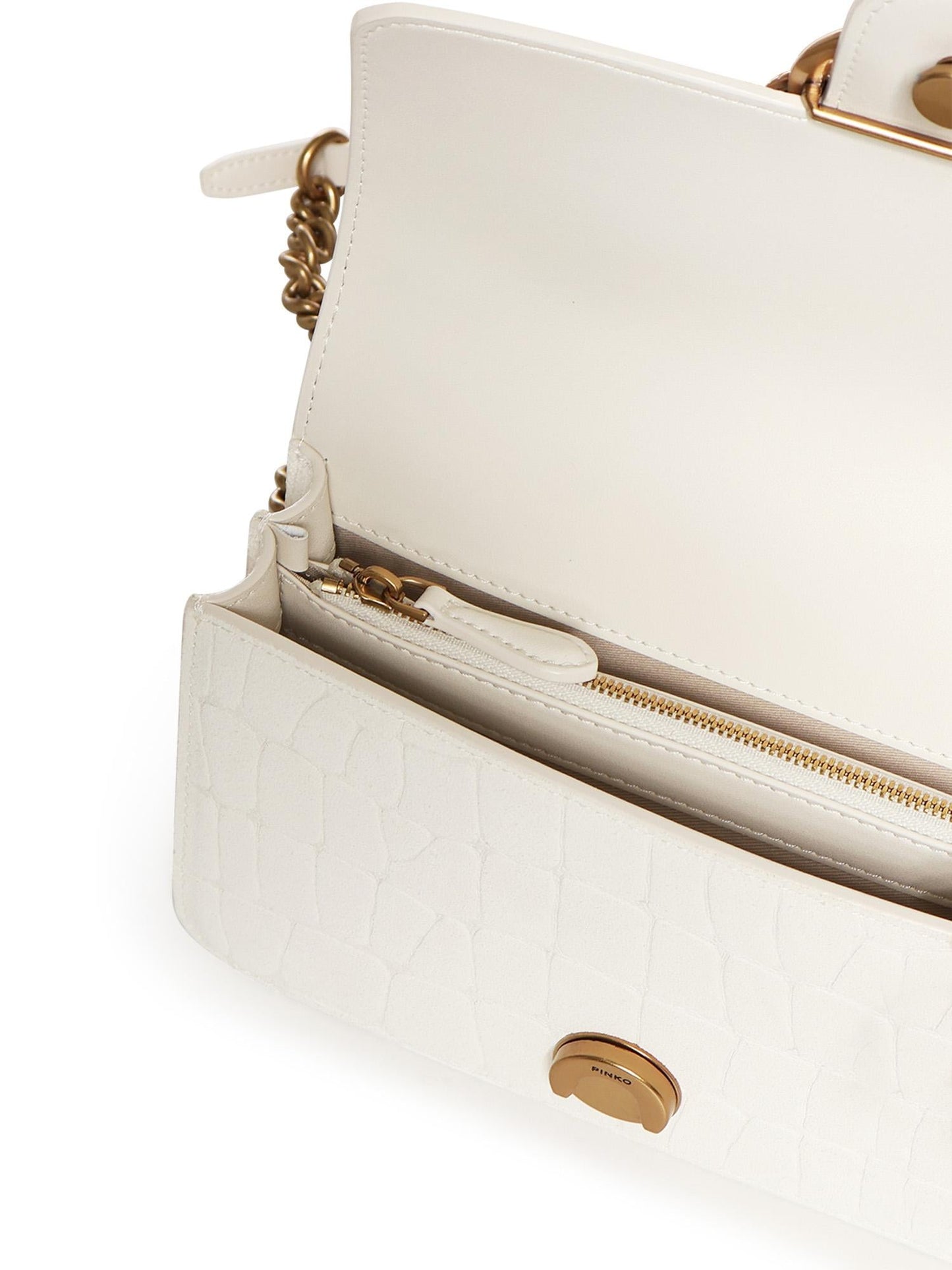 Borsa a tracolla Mini Love Bag One in pelle stampa coccodrillo