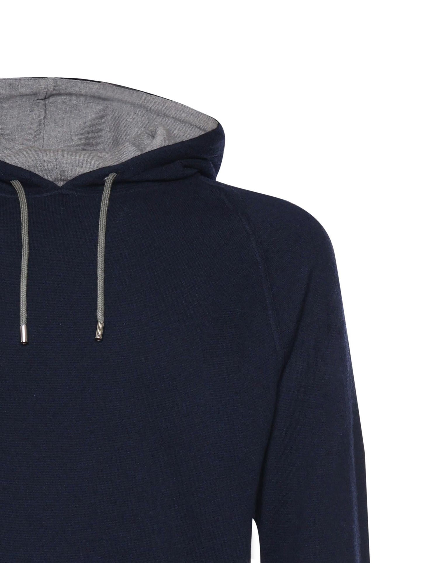 Felpa con zip in cotone e cashmere