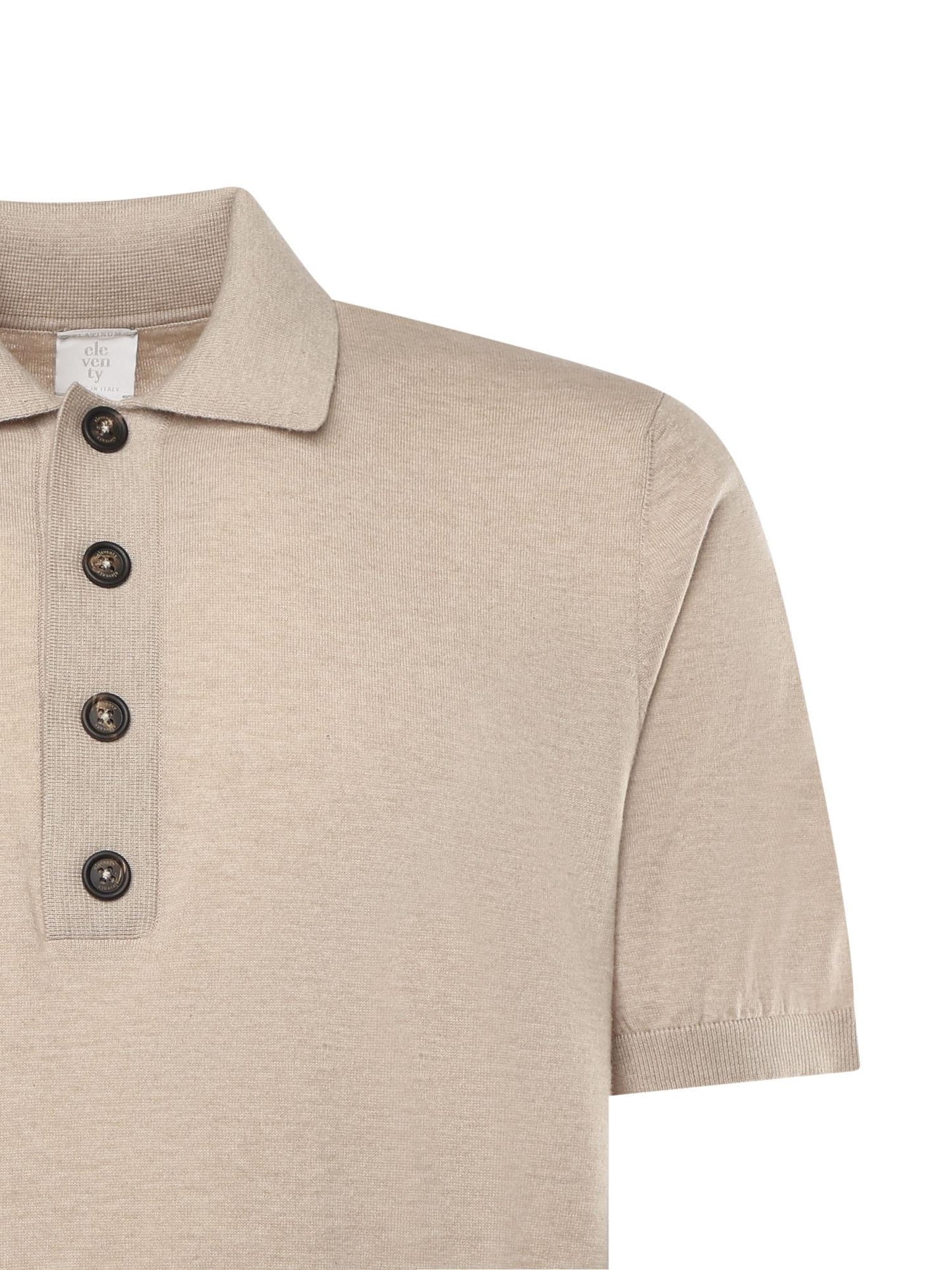 Polo in cotone e cashmere