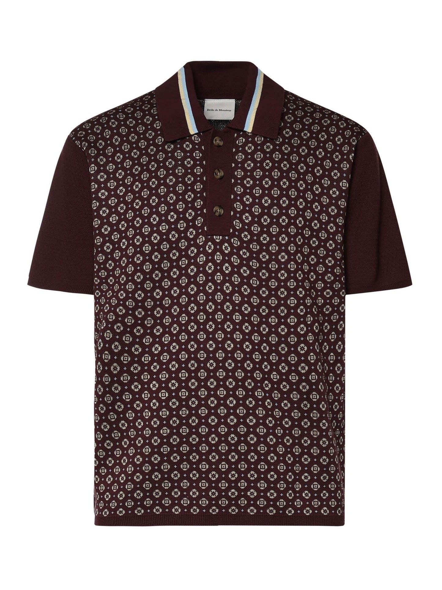 Polo in maglia jacquard