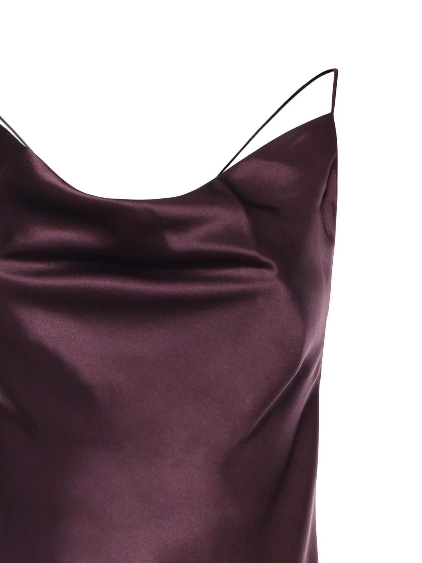 Abito slipdress lungo in satin