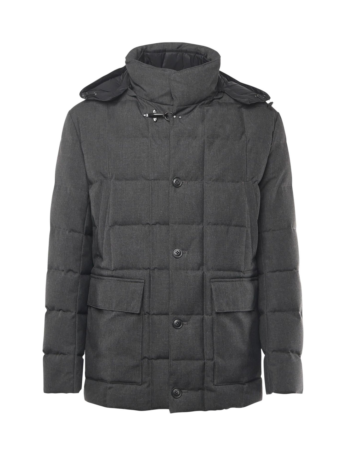 Caban imbottito in canvas mélange
