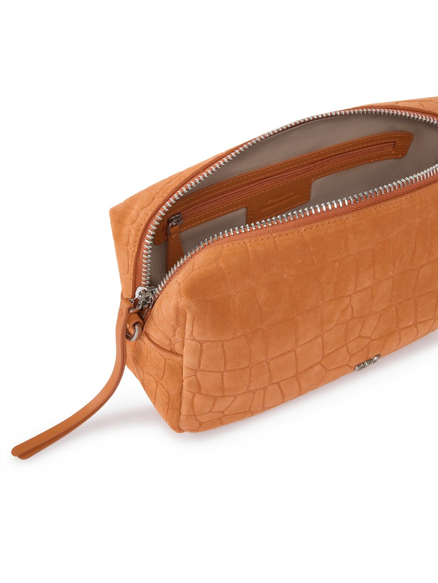 Borsa bauletto a tracolla in pelle stampa coccodrillo