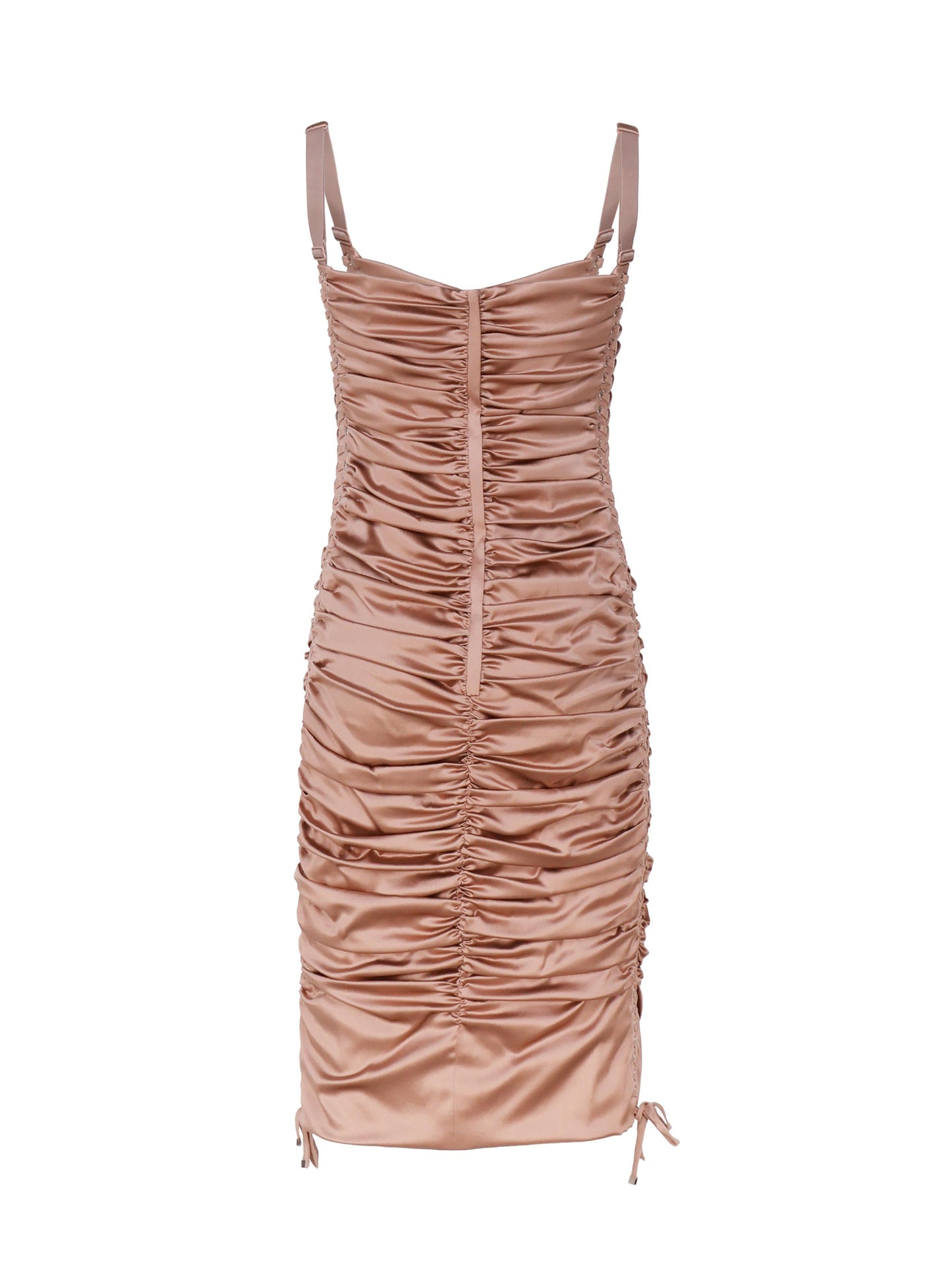 Abito midi in seta stretch
