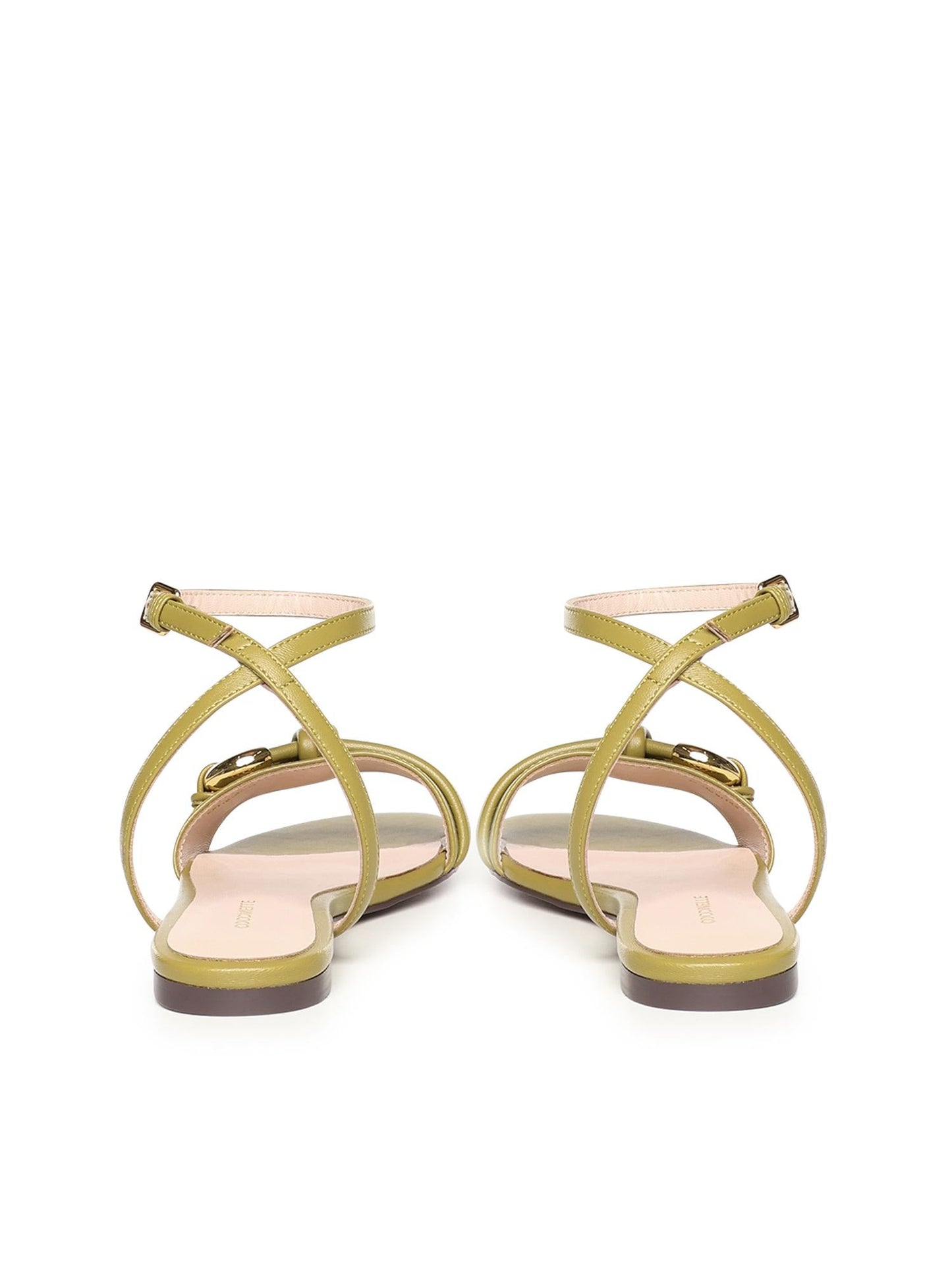 Sandali flat in pelle