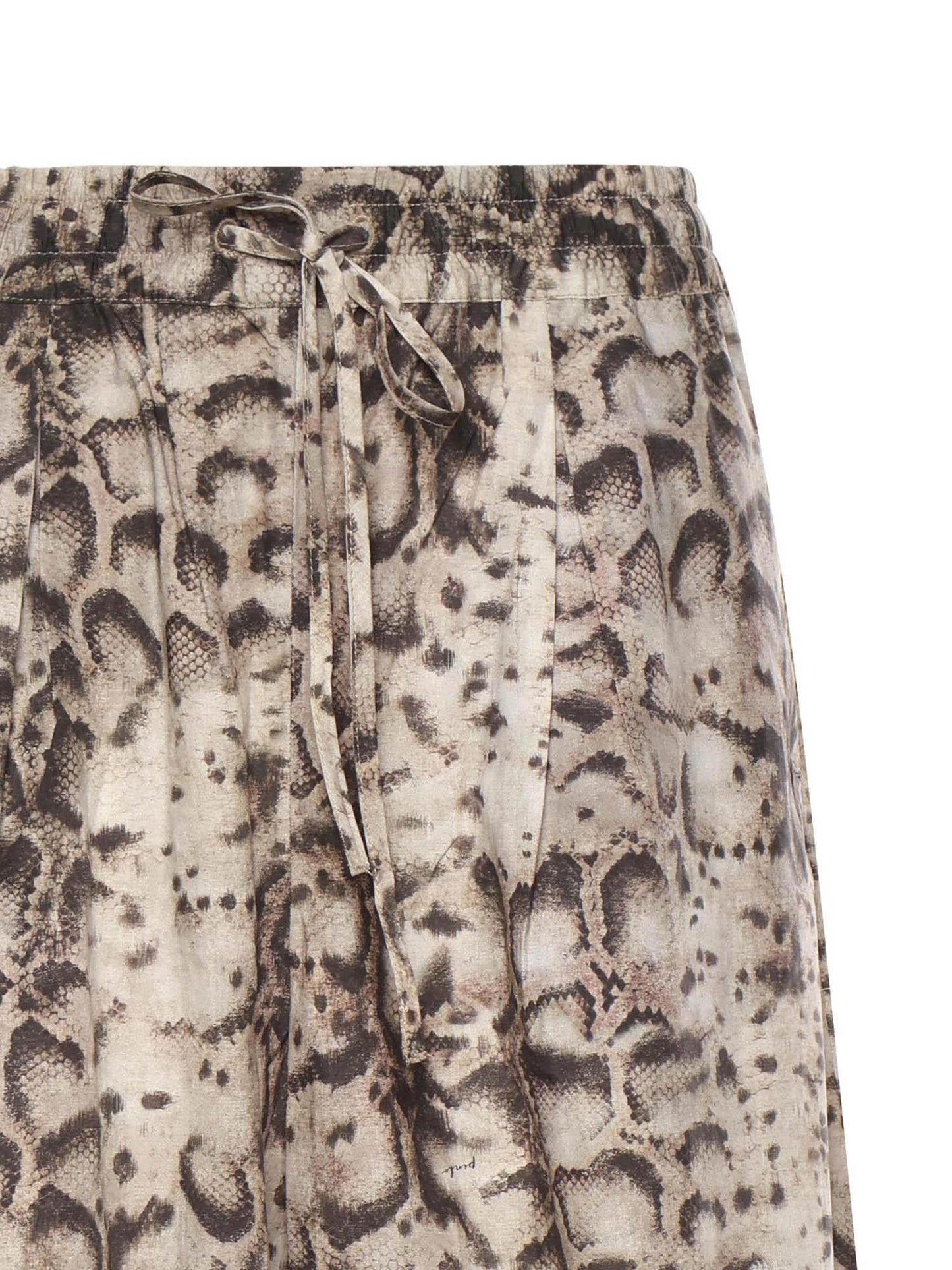 Pantaloni ampi con stampa snake