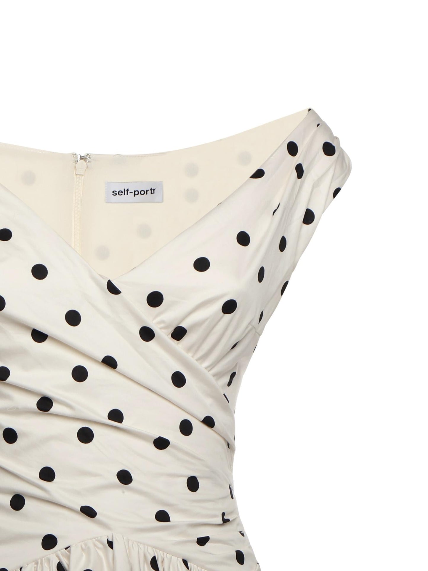 Abito midi in cotone a pois