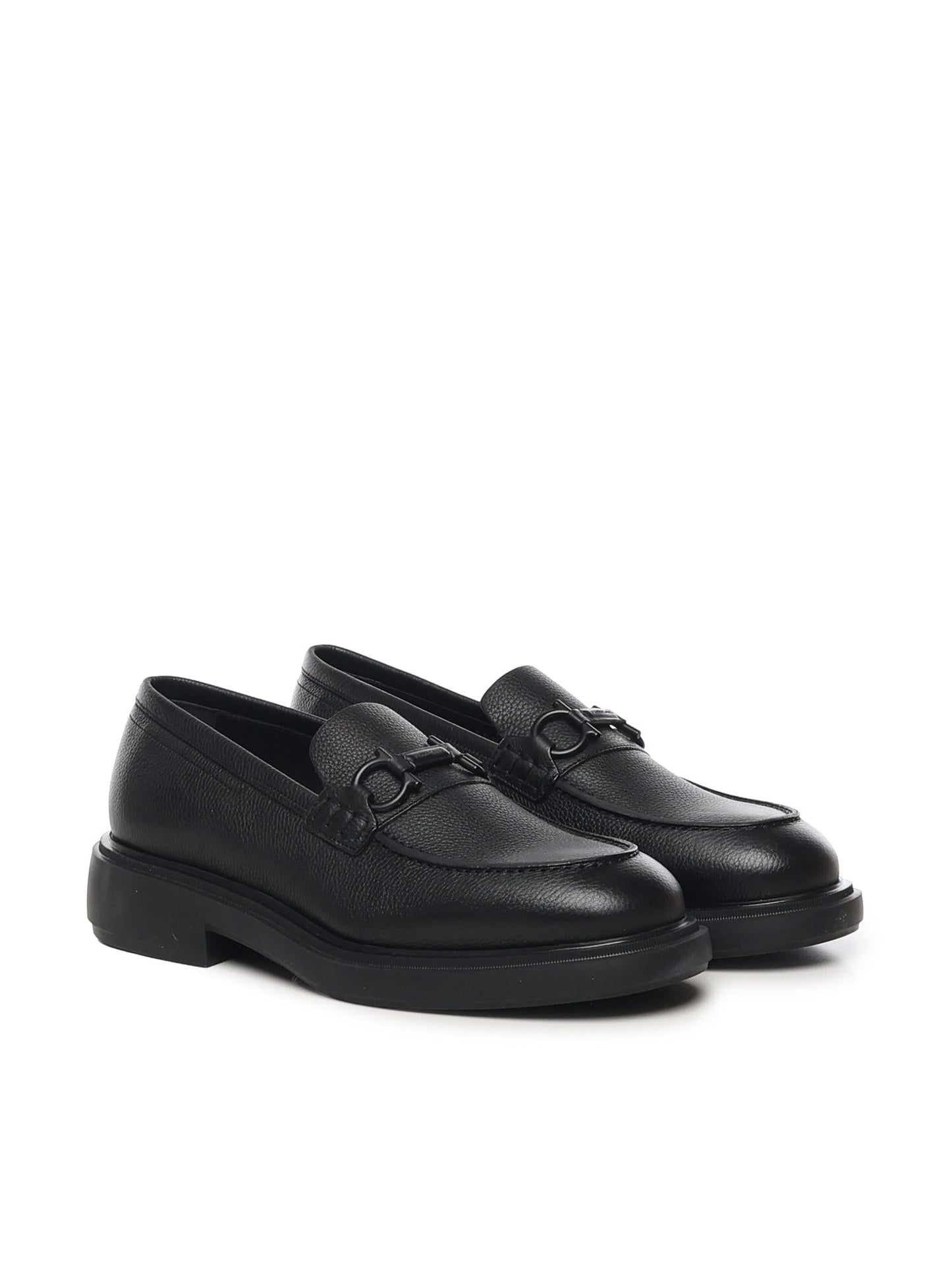 Mocassino con ornamento Gancini