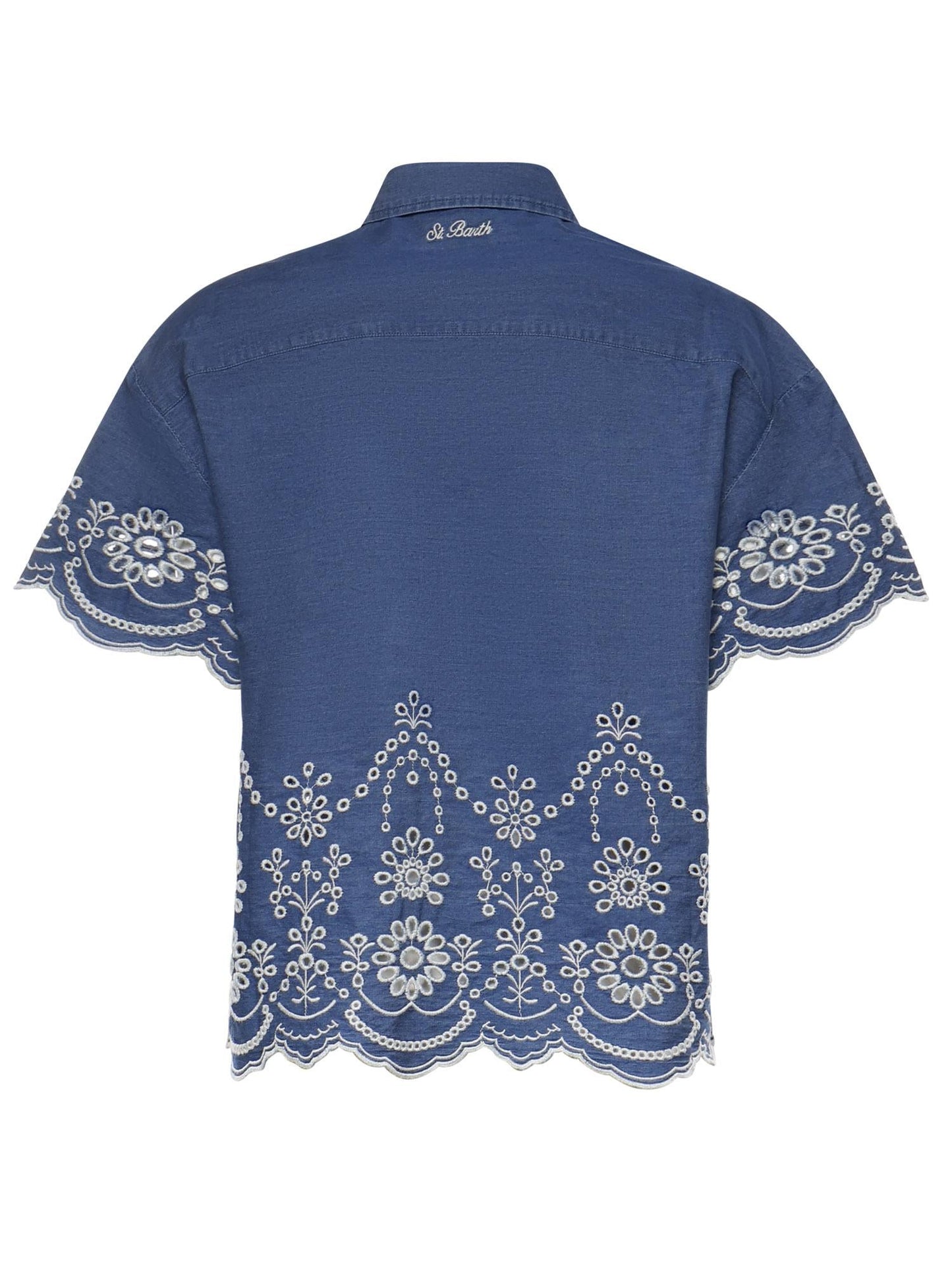 Camicia Clementine in chambray con ricamo