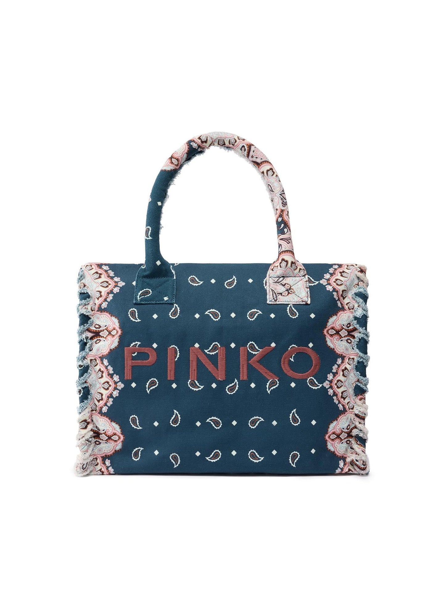 Borsa shopper in cotone con logo