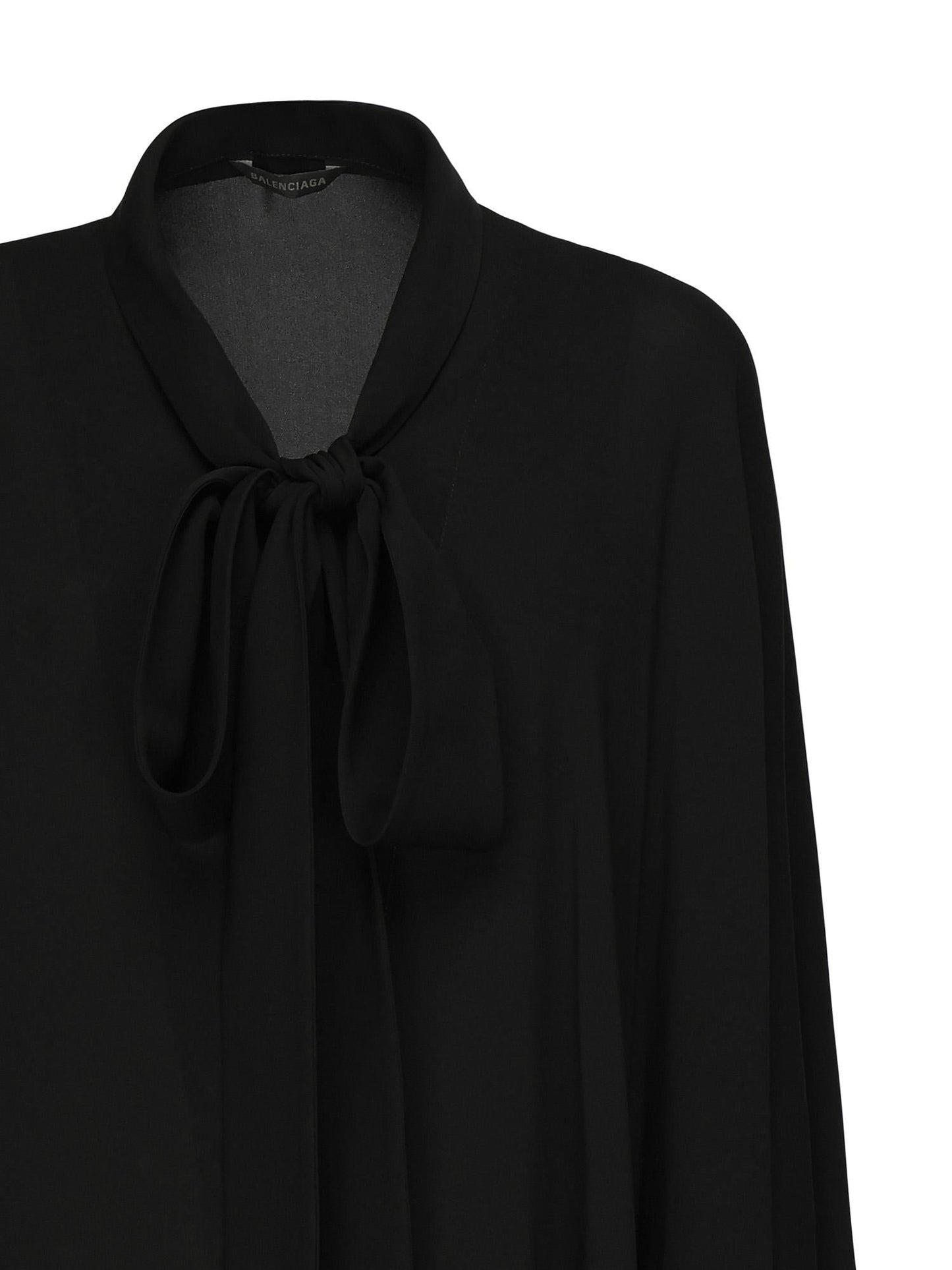 Blusa-sciarpa in georgette di seta