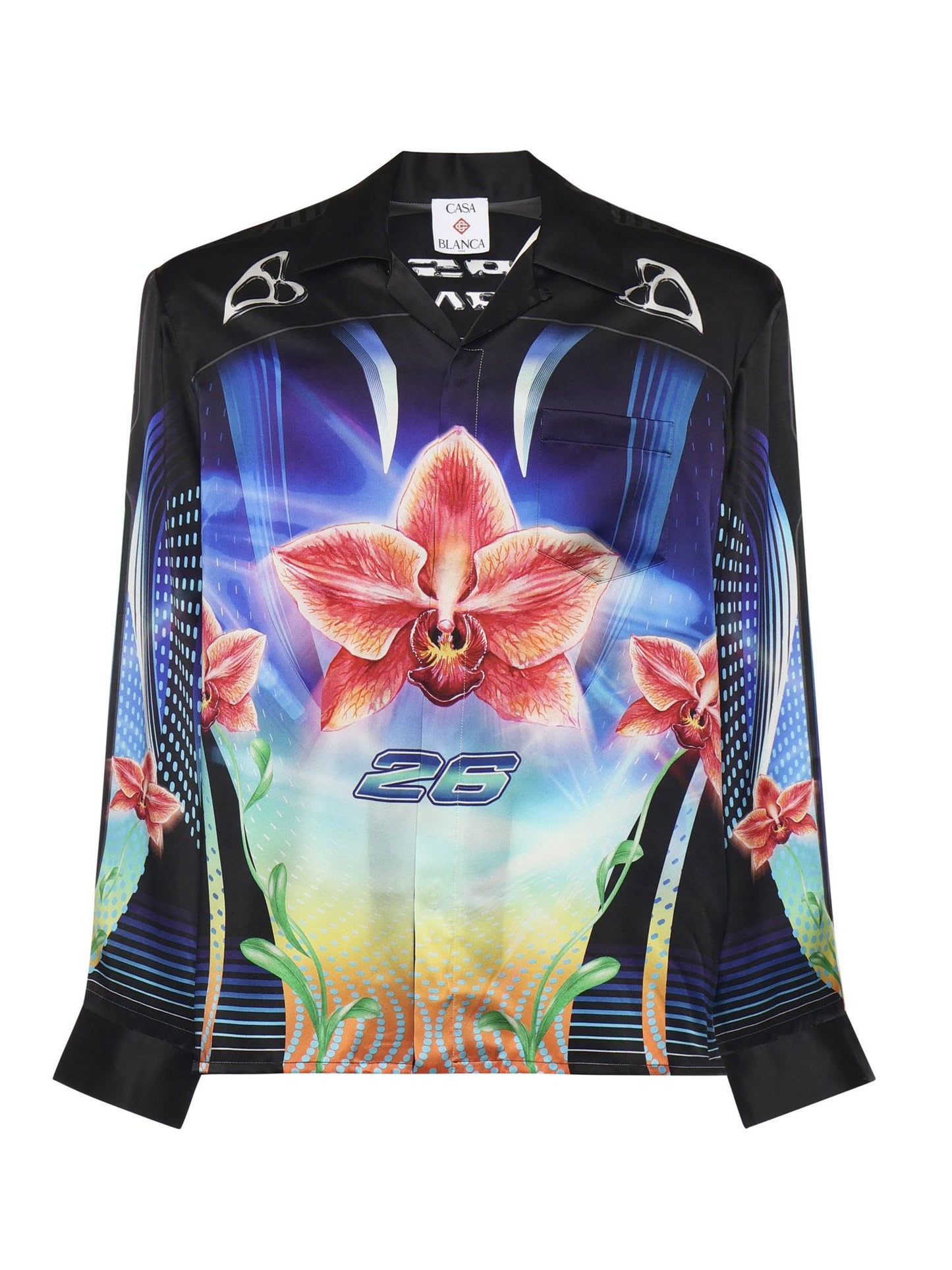 Camicia Orchid Racer in seta