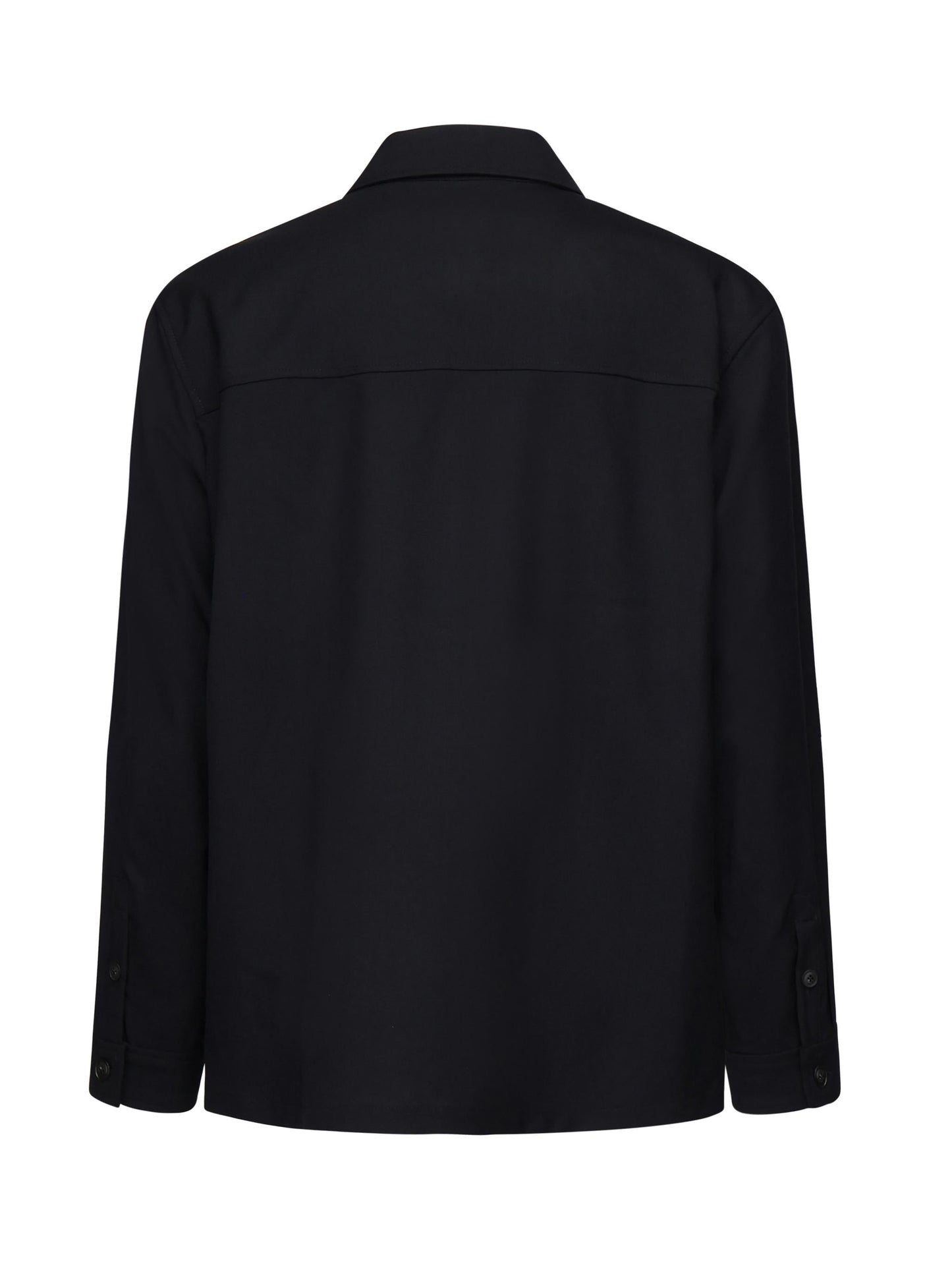 Giacca camicia in tela di lana