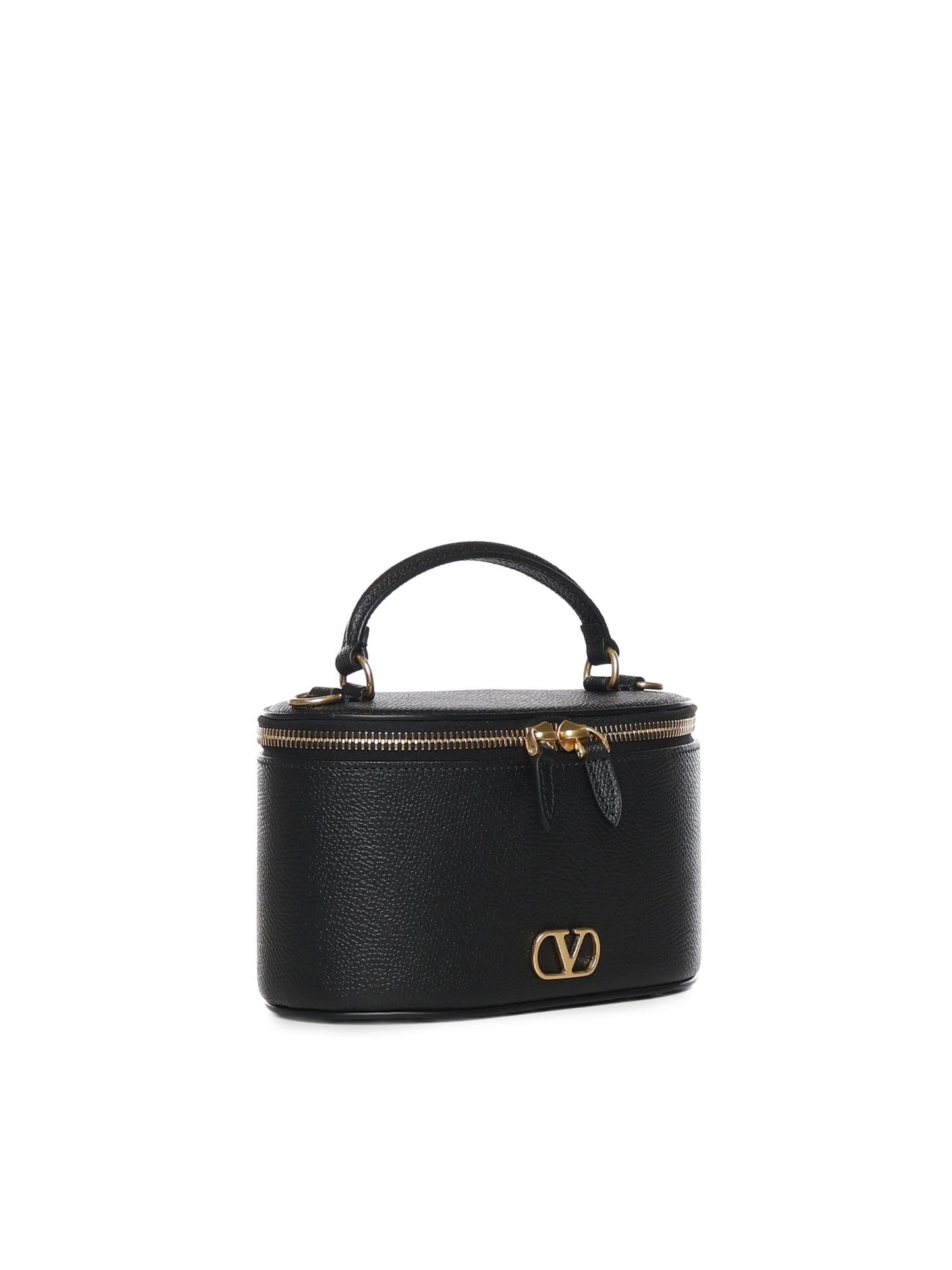 Mini Vanity Bag Vlogo Signature in vitello granato