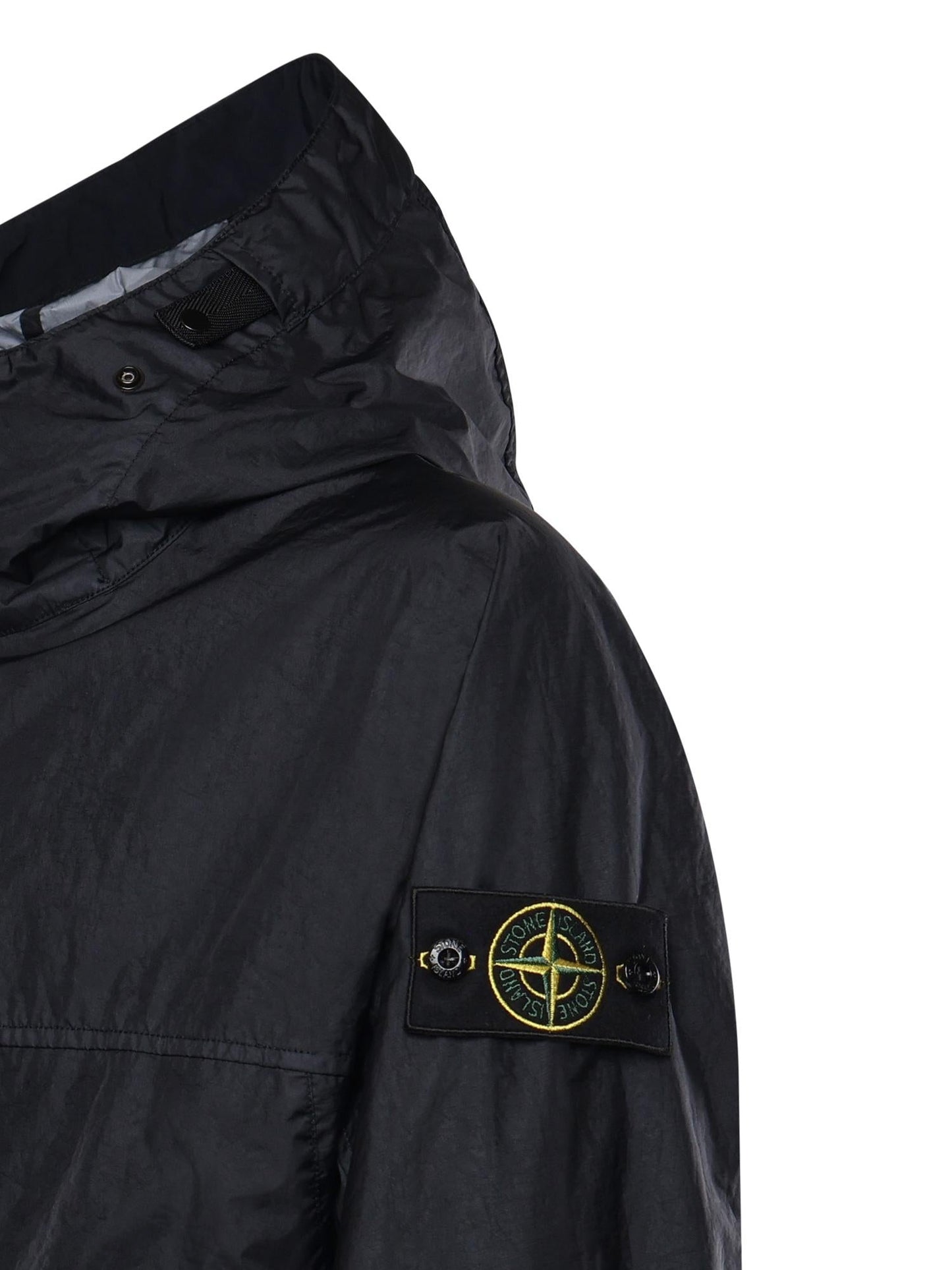 Giacca con cappuccio in nylon con logo