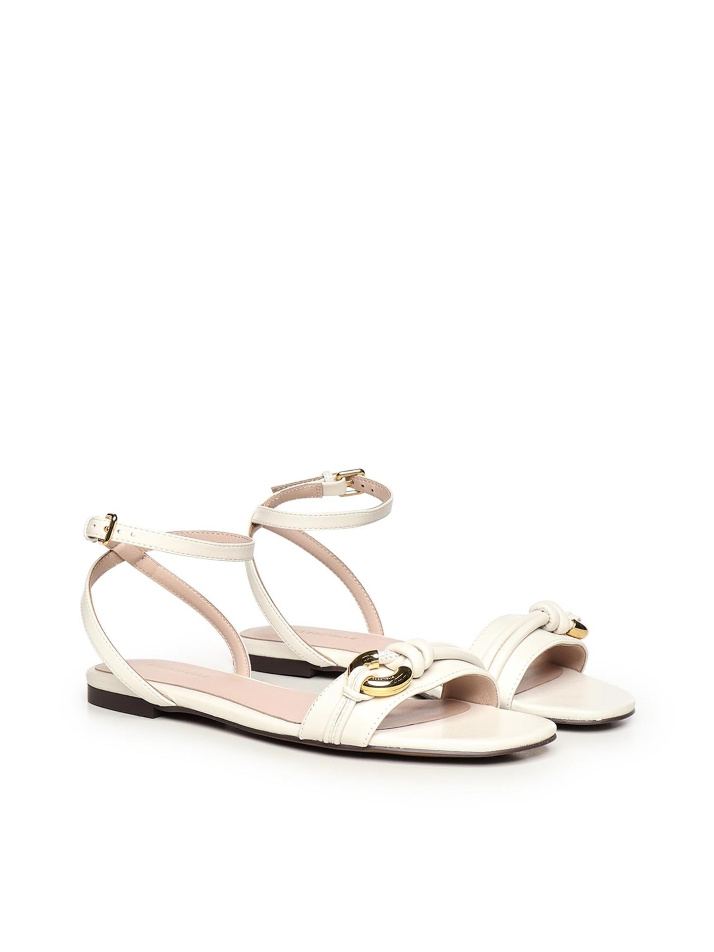 Sandali flat in pelle