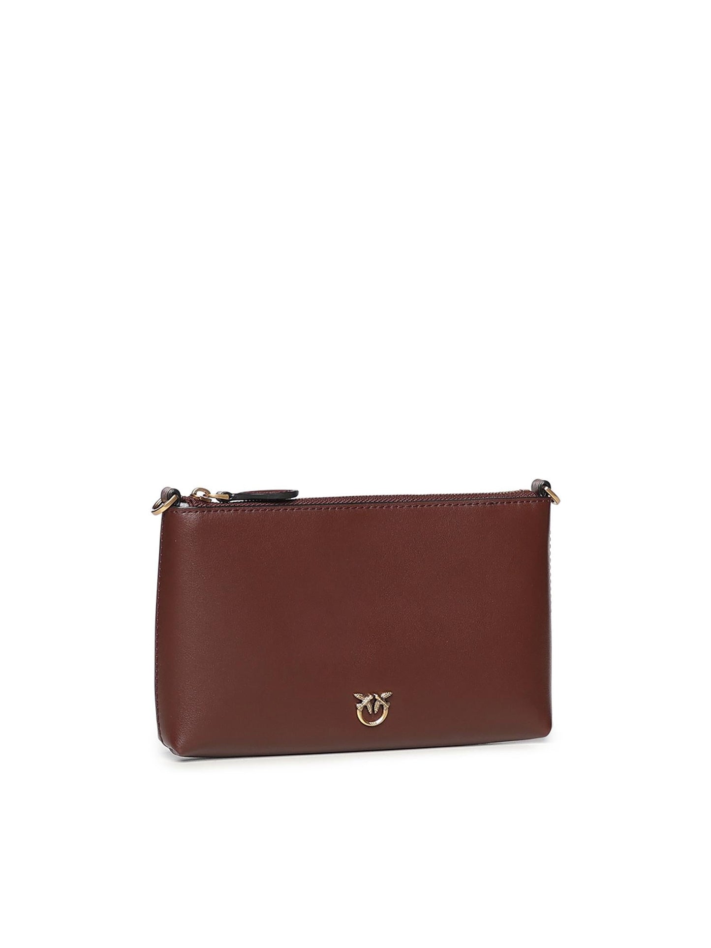 Pochette piatta in pelle con logo Love Birds
