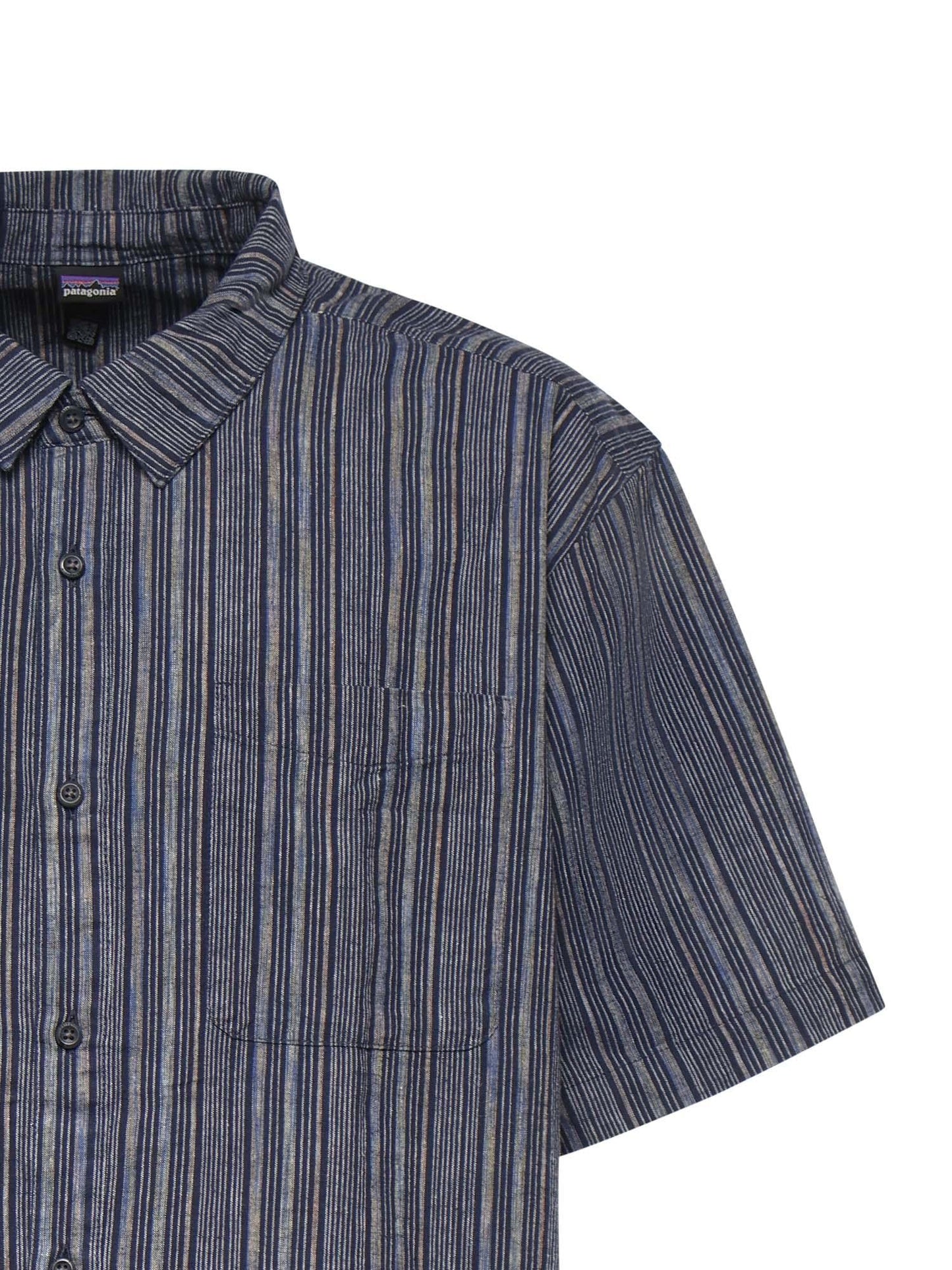 Camicia Back Step in misto canapa e cotone