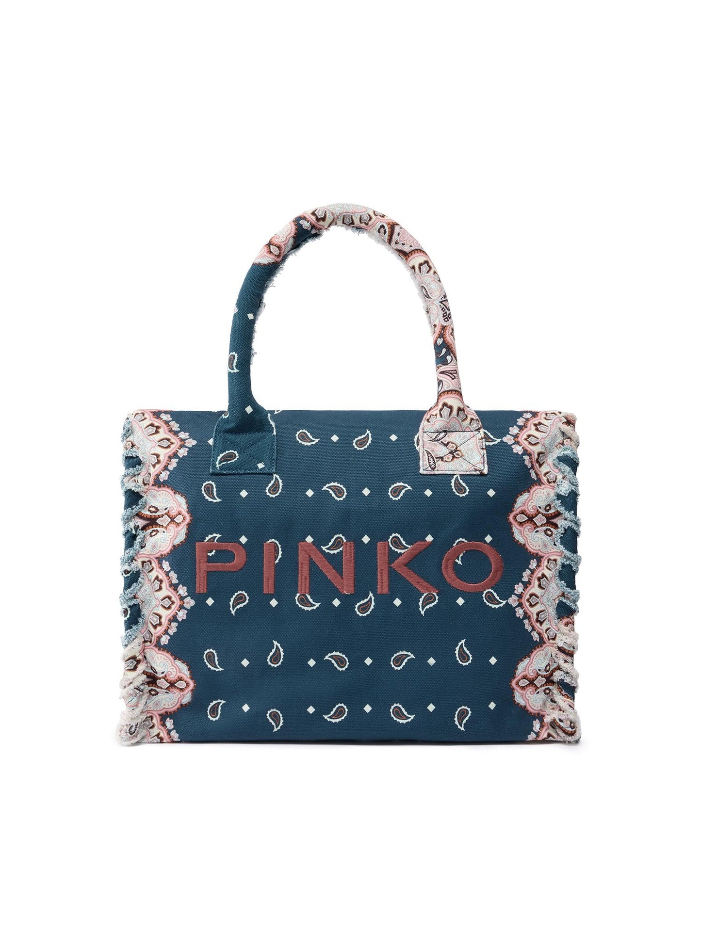 Borsa shopper in cotone con logo