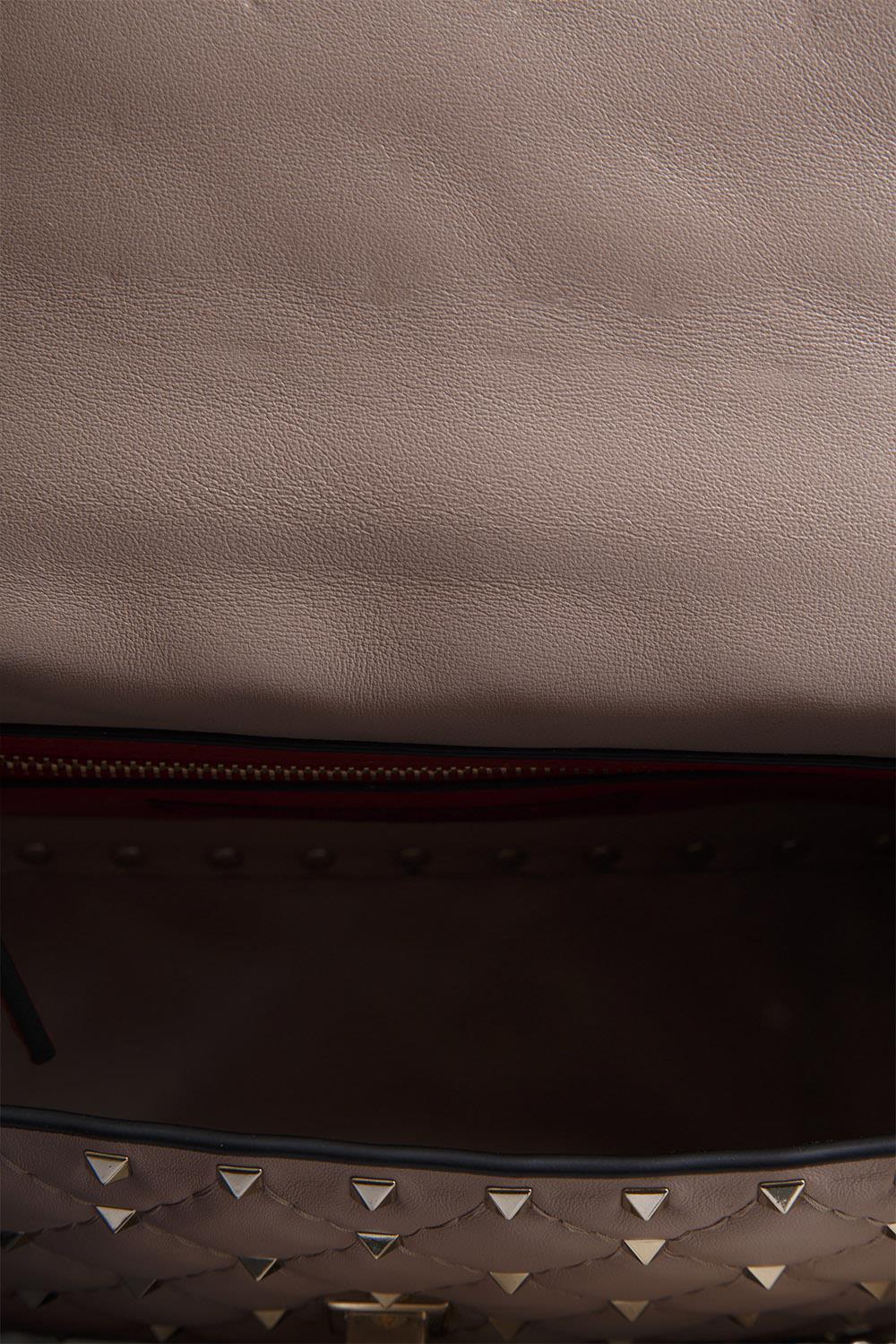 Borsa media con catena Rockstud Spike