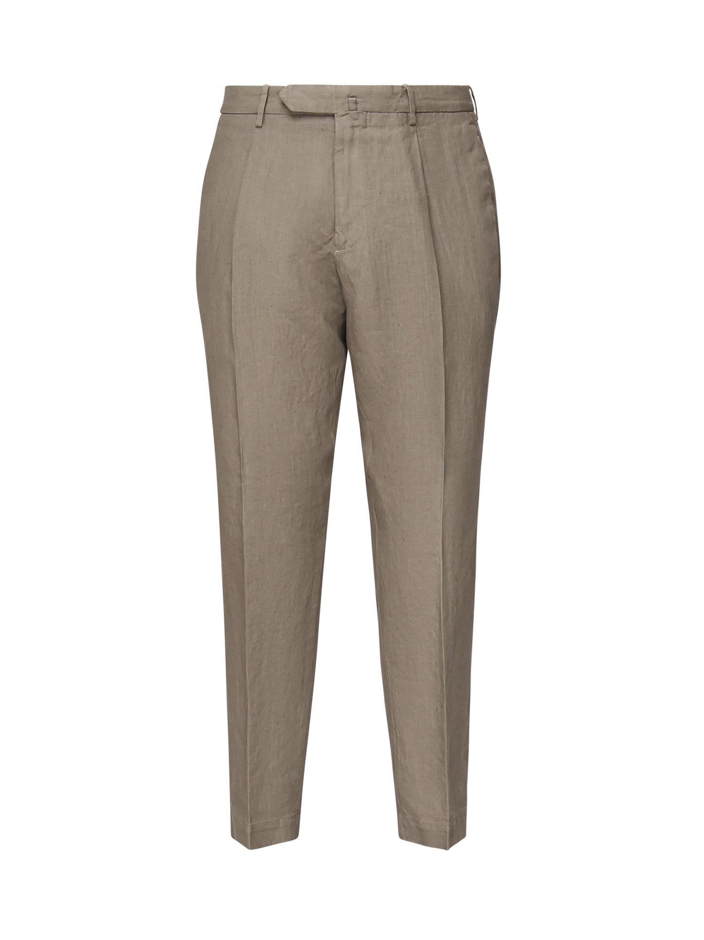 Pantaloni pince in lino