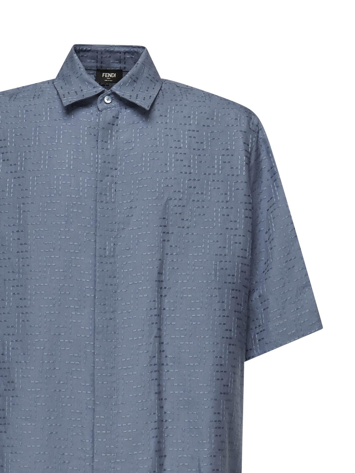 Camicia in Jacquard FF di lino